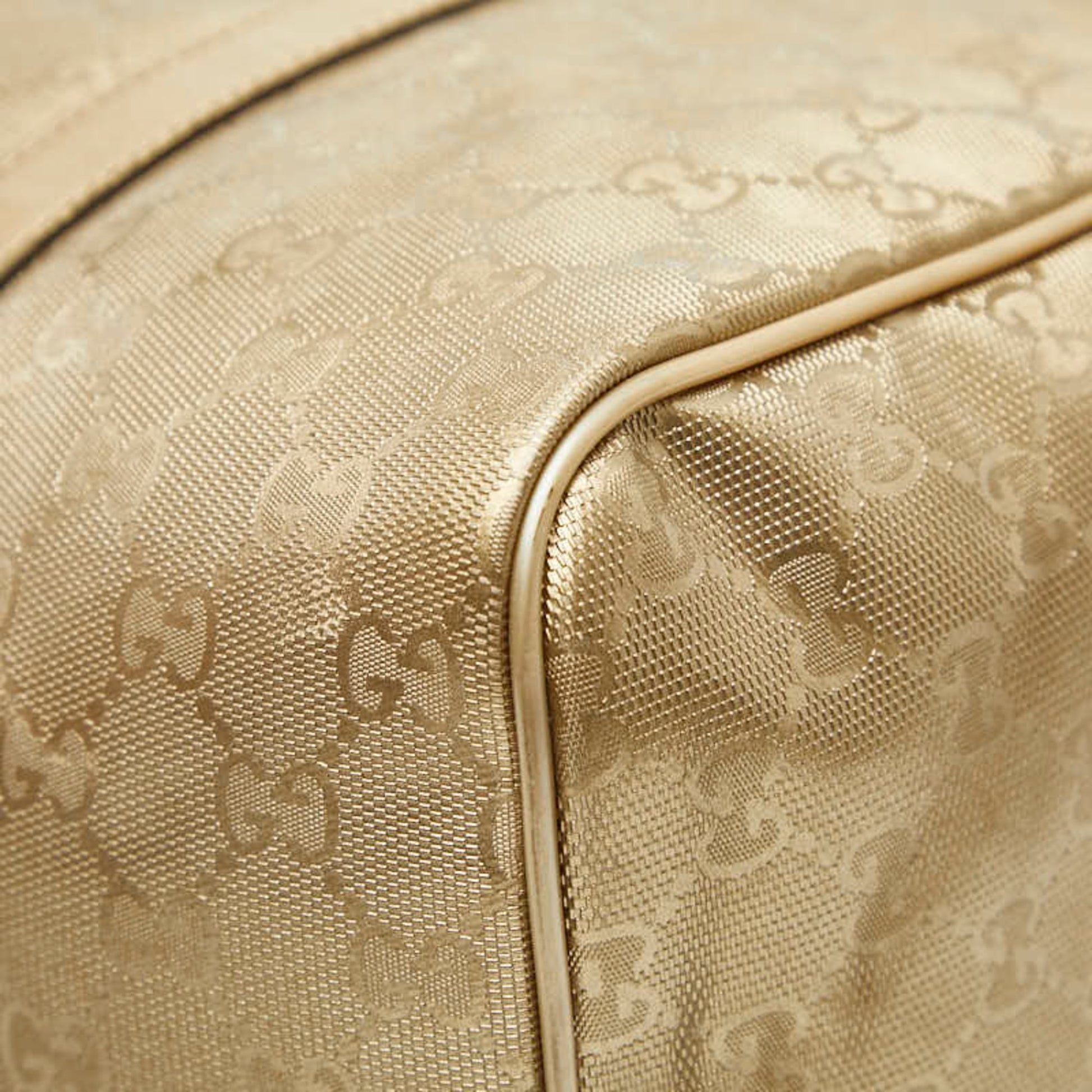 Gucci Gold Pvc Leather Handbag