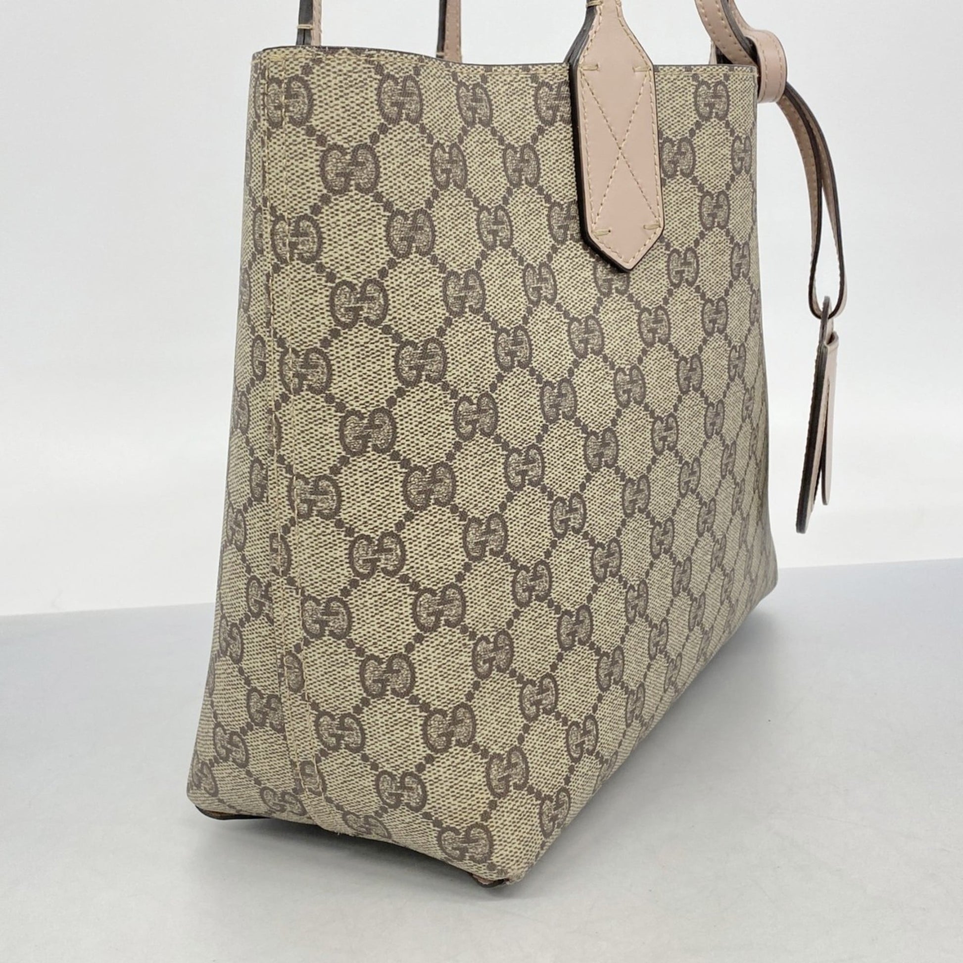 Gucci Beige Pink Pvc Tote Bag