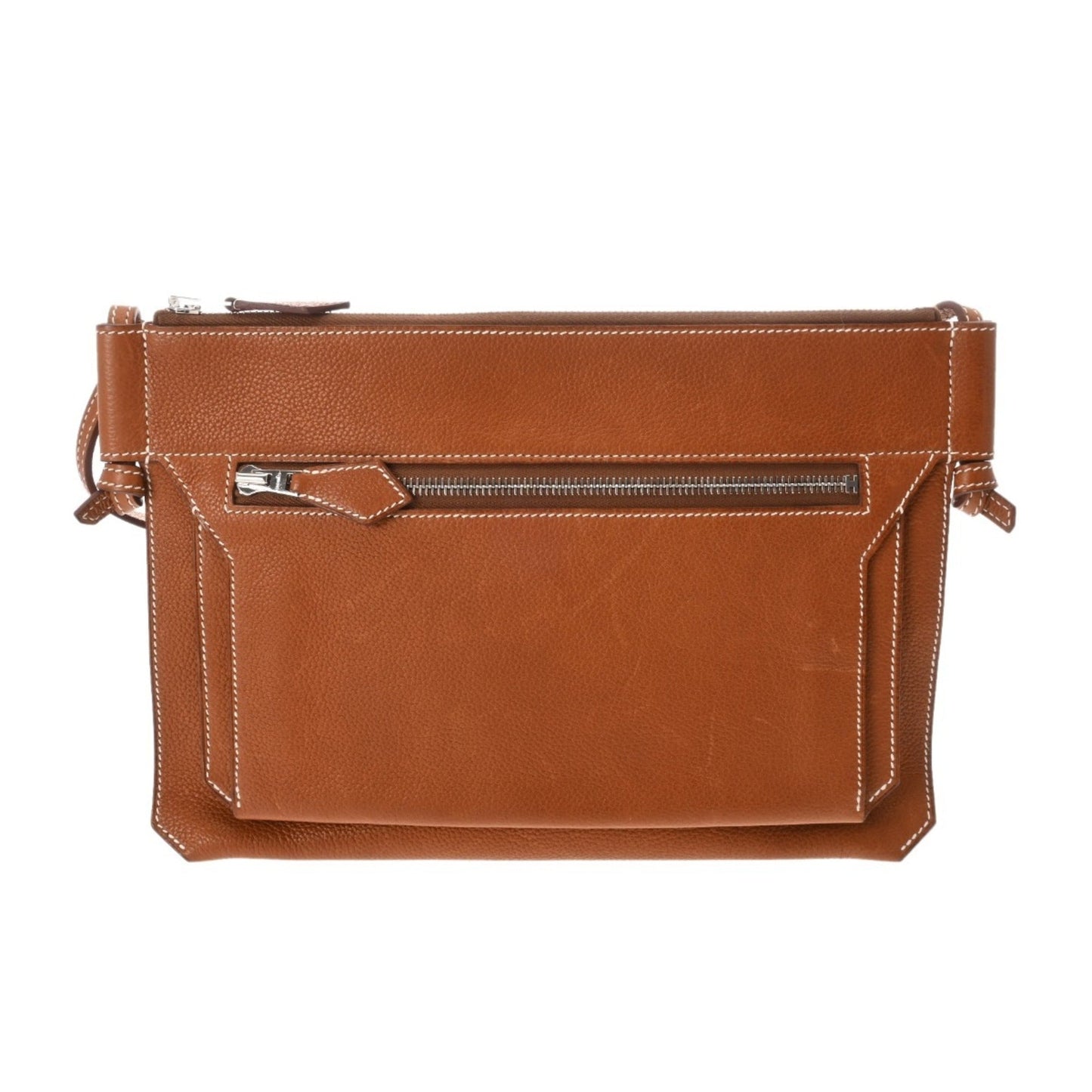 Hermes Fauve Barenia Shoulder Bag Leather