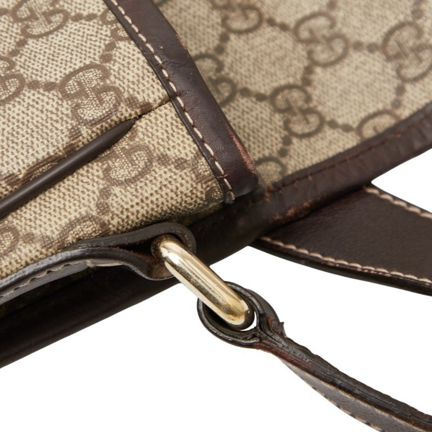 Gucci Beige Multi-Color Pvc Leather Shoulder Bag