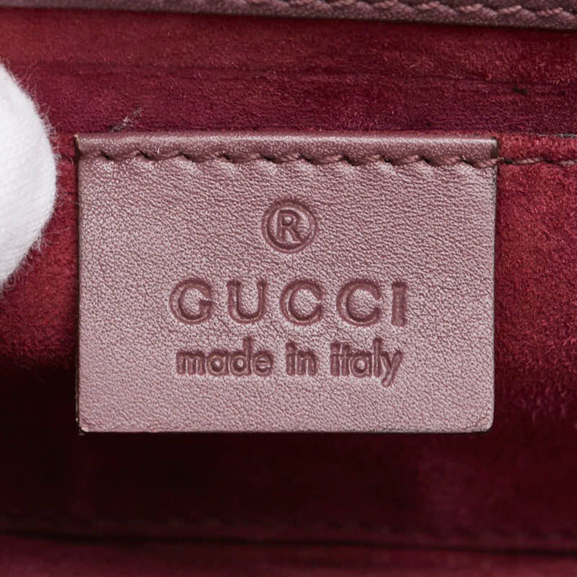 Gucci Wine Leather Clutch Bag
