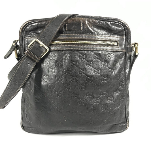 Gucci Brown Leather Pochette Shoulder Bag