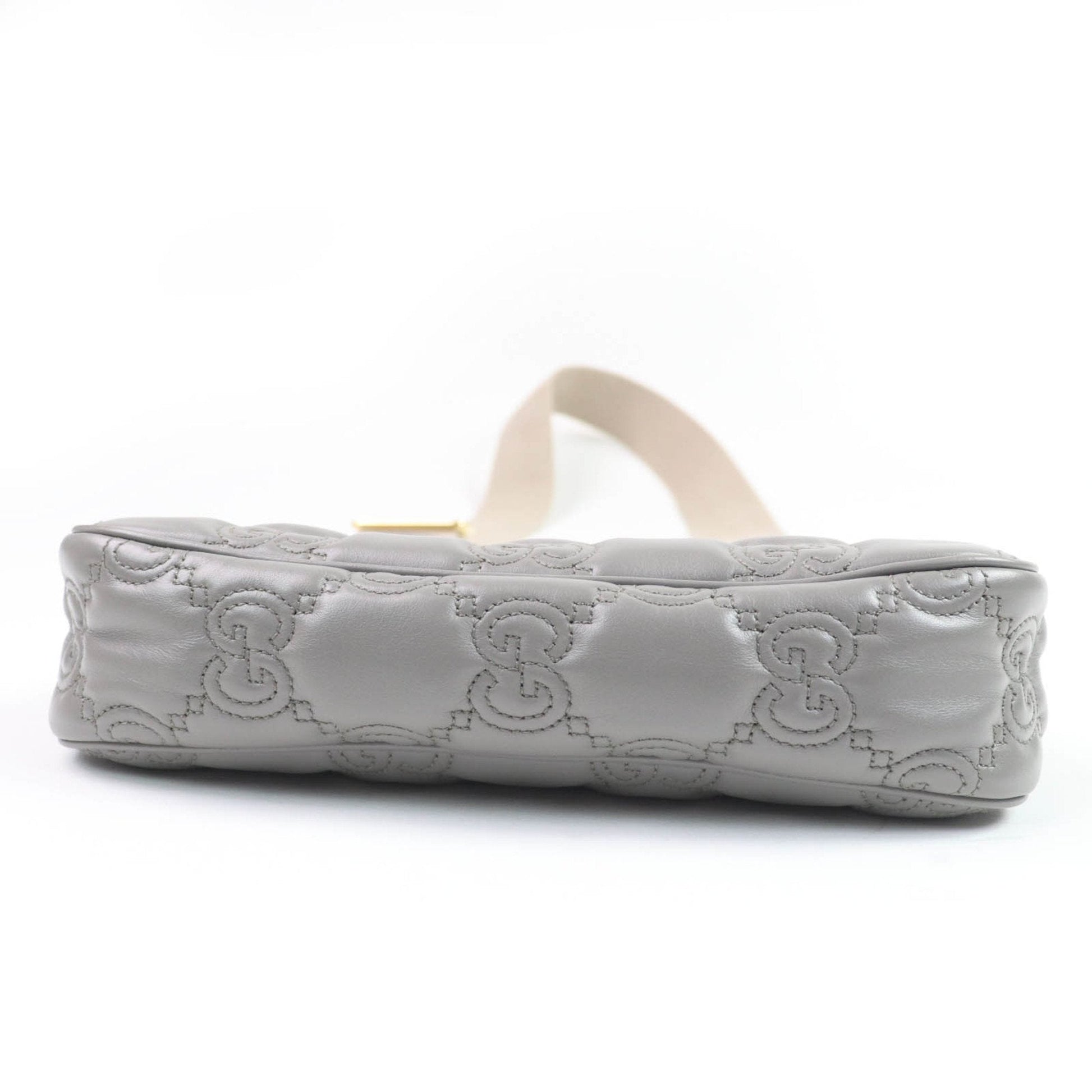 Gucci Gray Leather Handbag Shoulder Bag