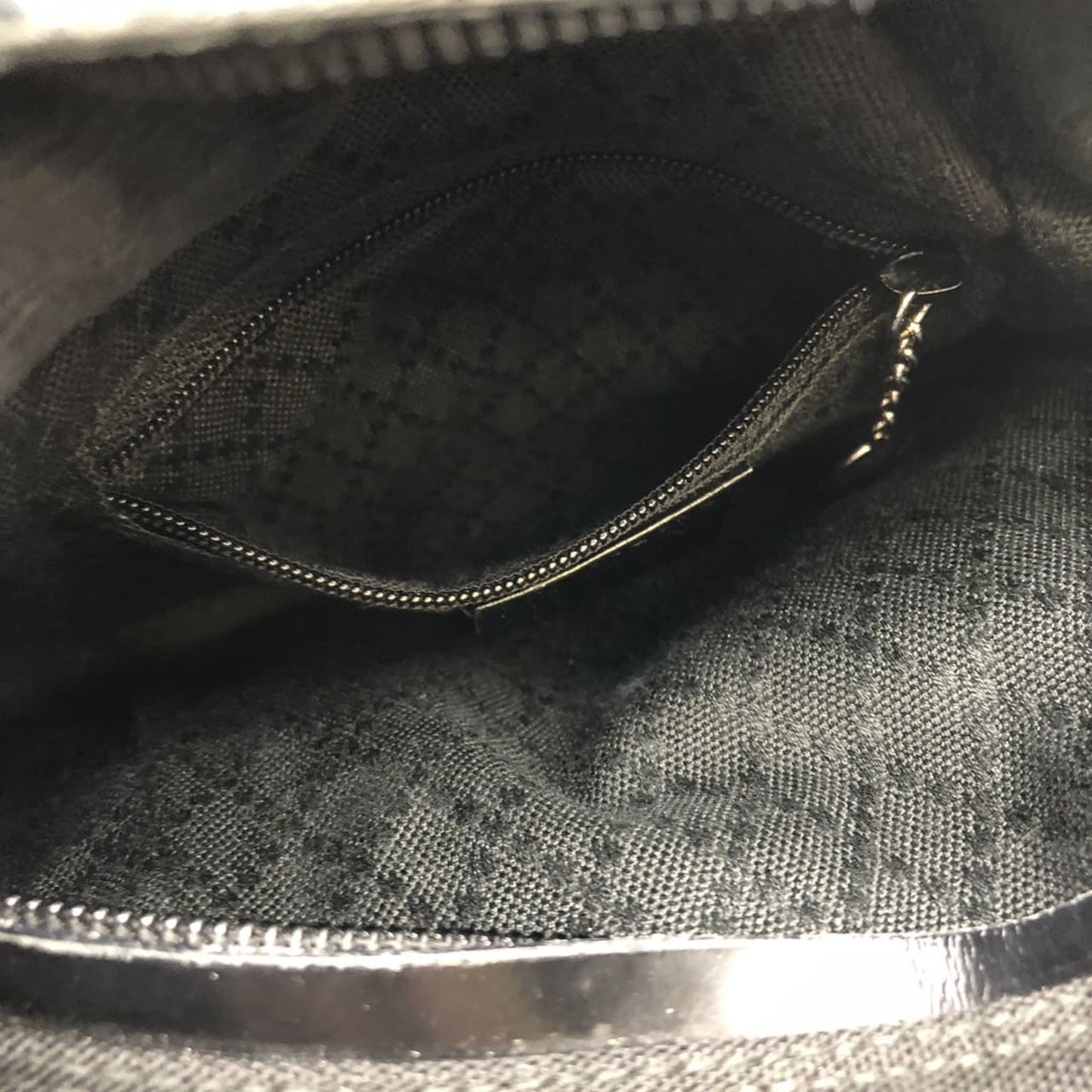 Gucci Black Canvas Leather Handbag Shoulder Bag