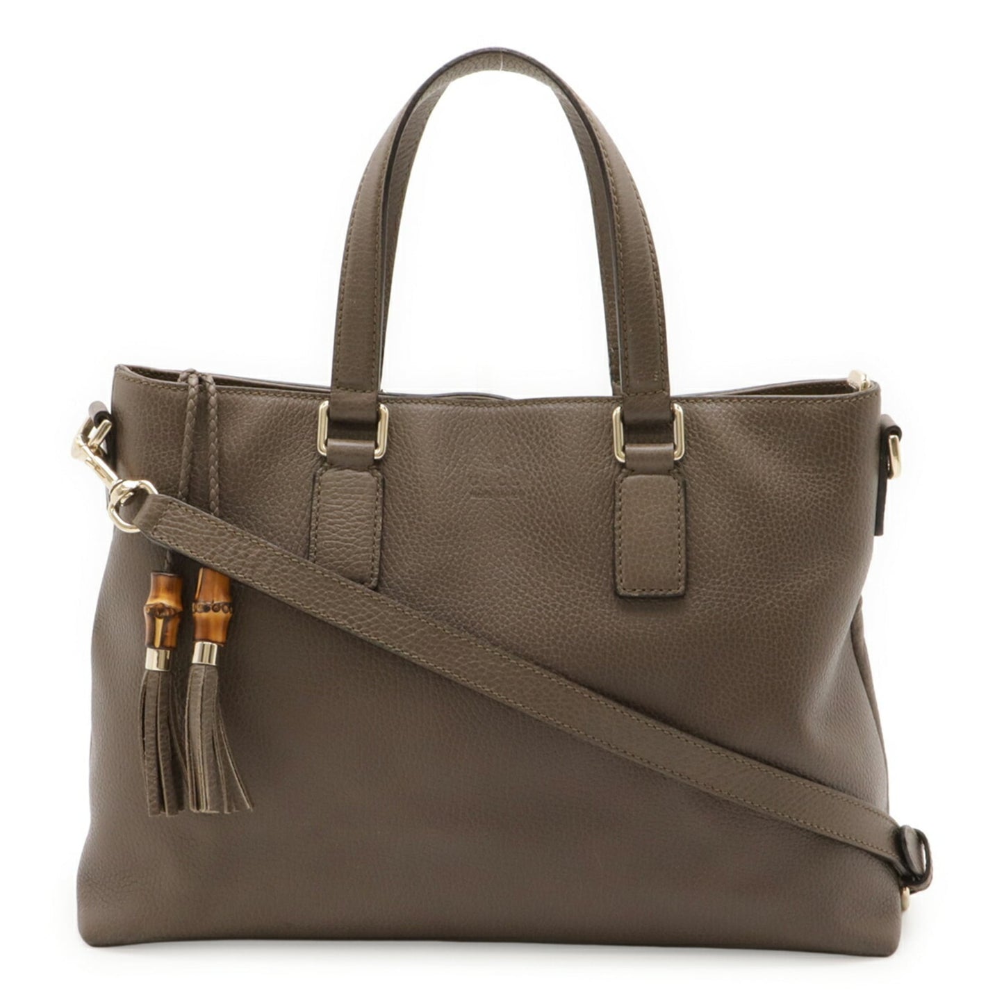 Gucci Brown Cocoa Leather Shoulder Bag Tote Bag