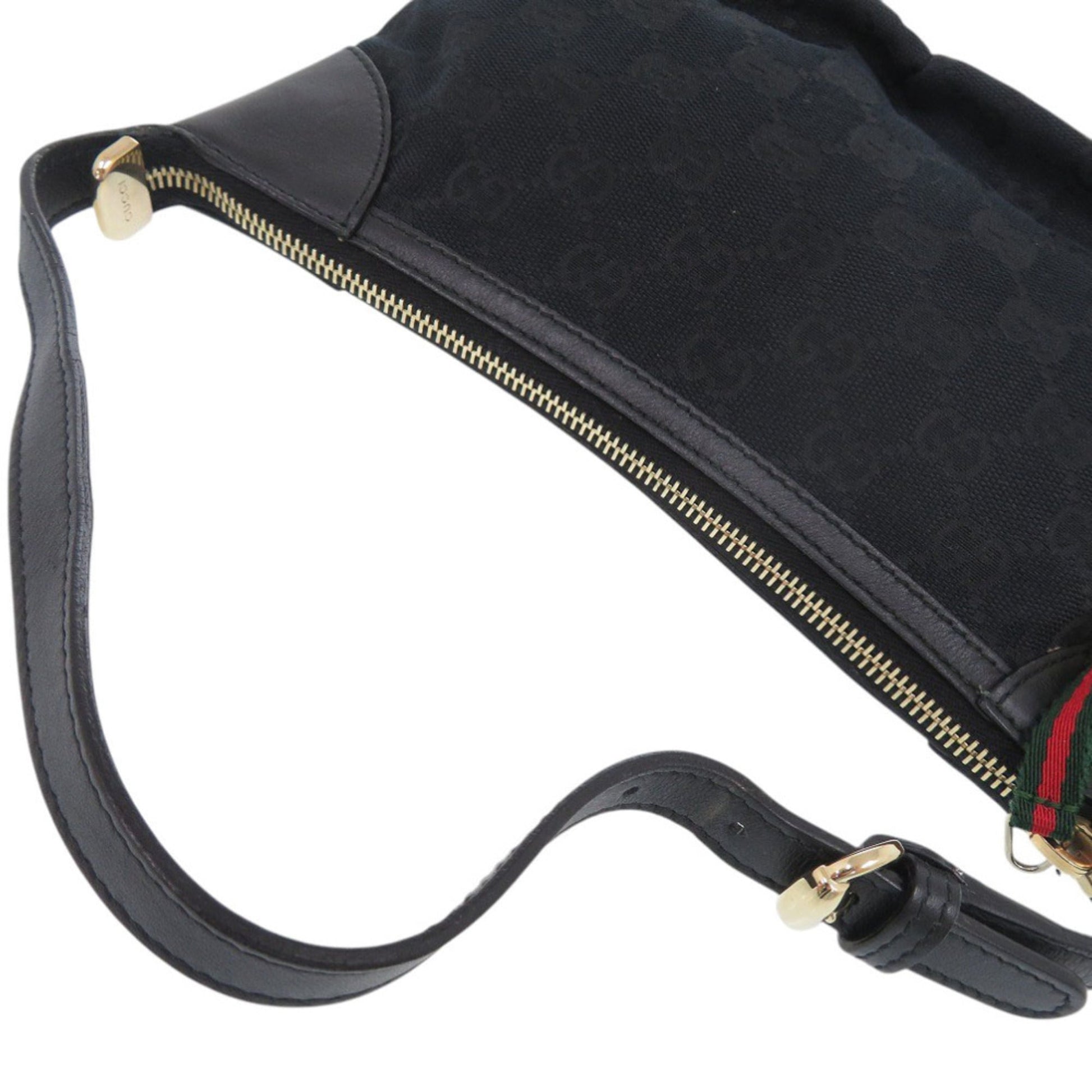 Gucci Black Gg Canvas Handbag