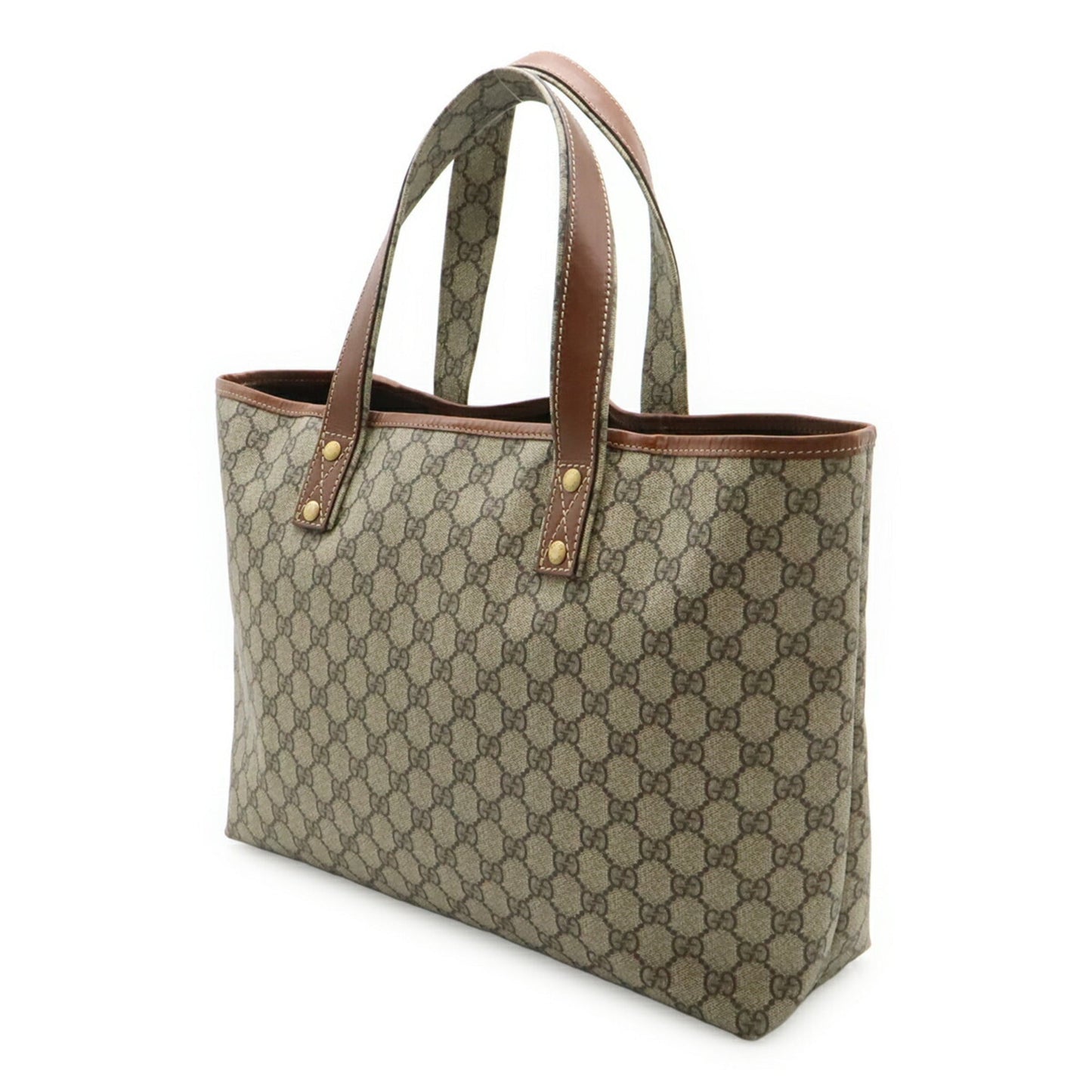 Gucci Beige Brown Gg Supreme Shoulder Bag Tote Bag