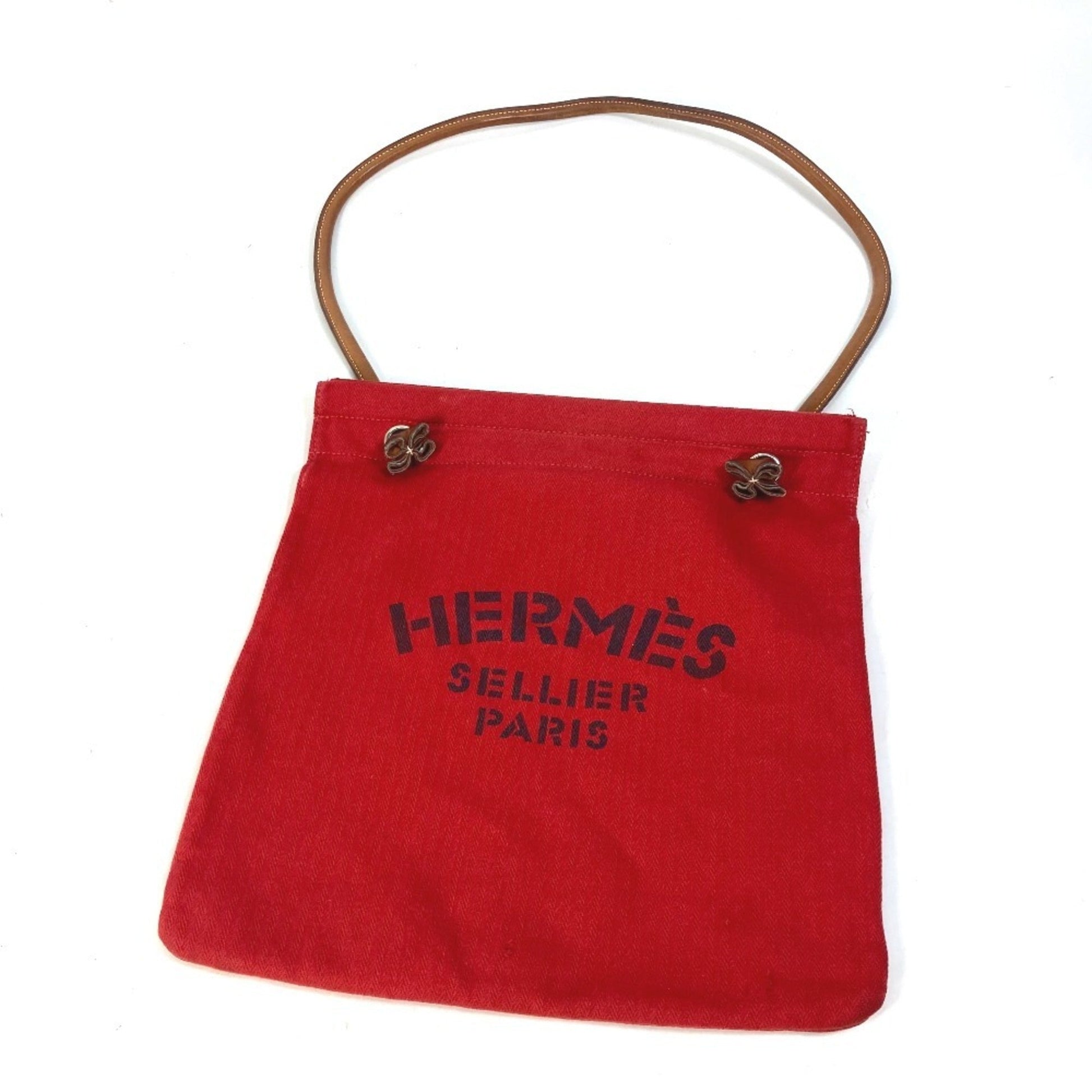 Hermes Color Cotton Shoulder Bag Red