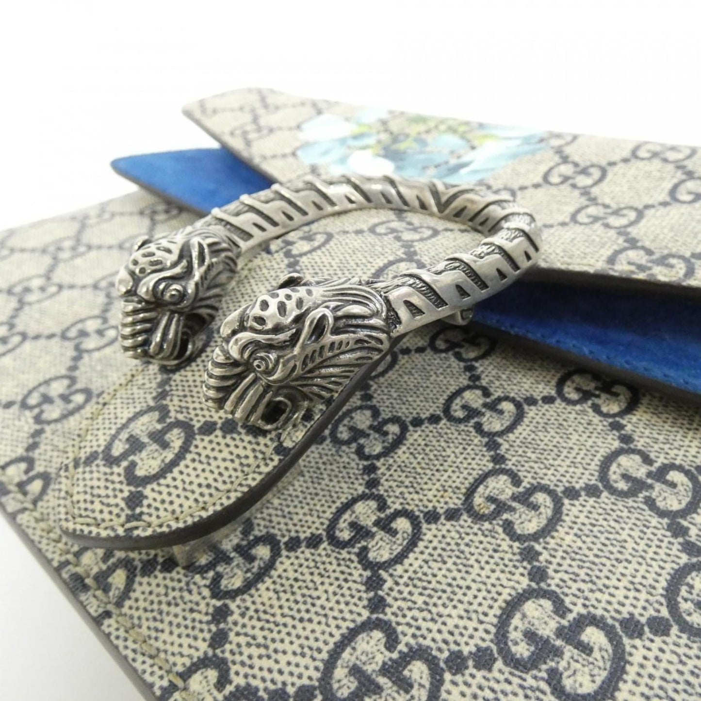 Gucci Beige Blue Gg Supreme Shoulder Bag