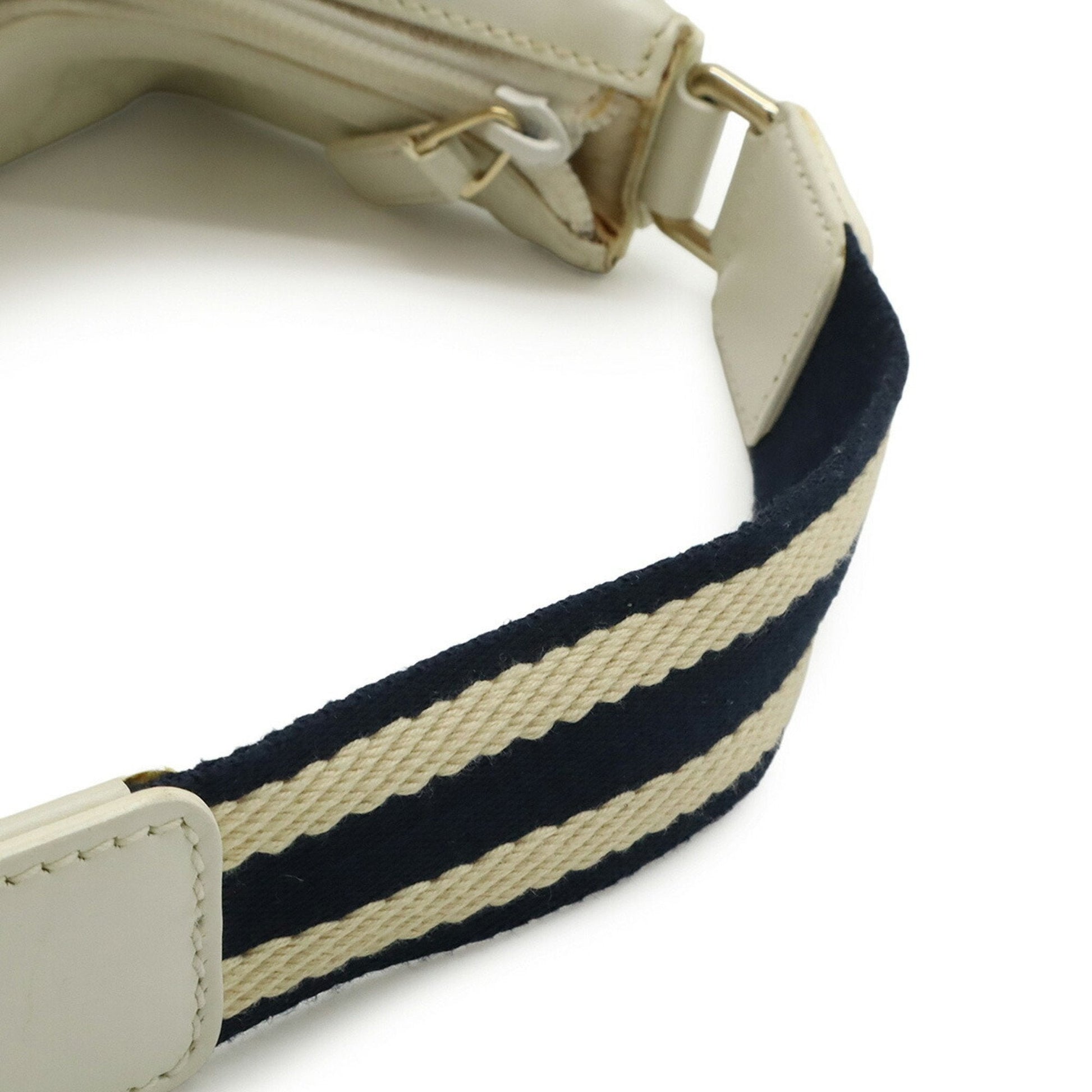 Gucci Navy White Pvc Leather Handbag Shoulder Bag