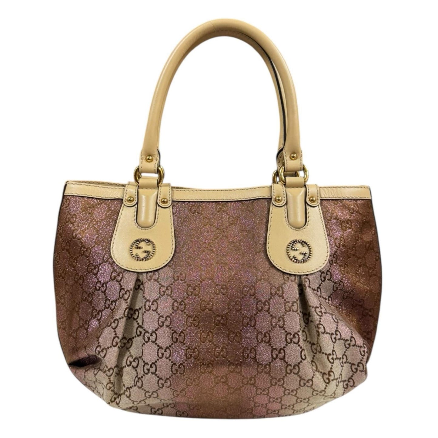 Gucci Beige Gg Canvas Handbag