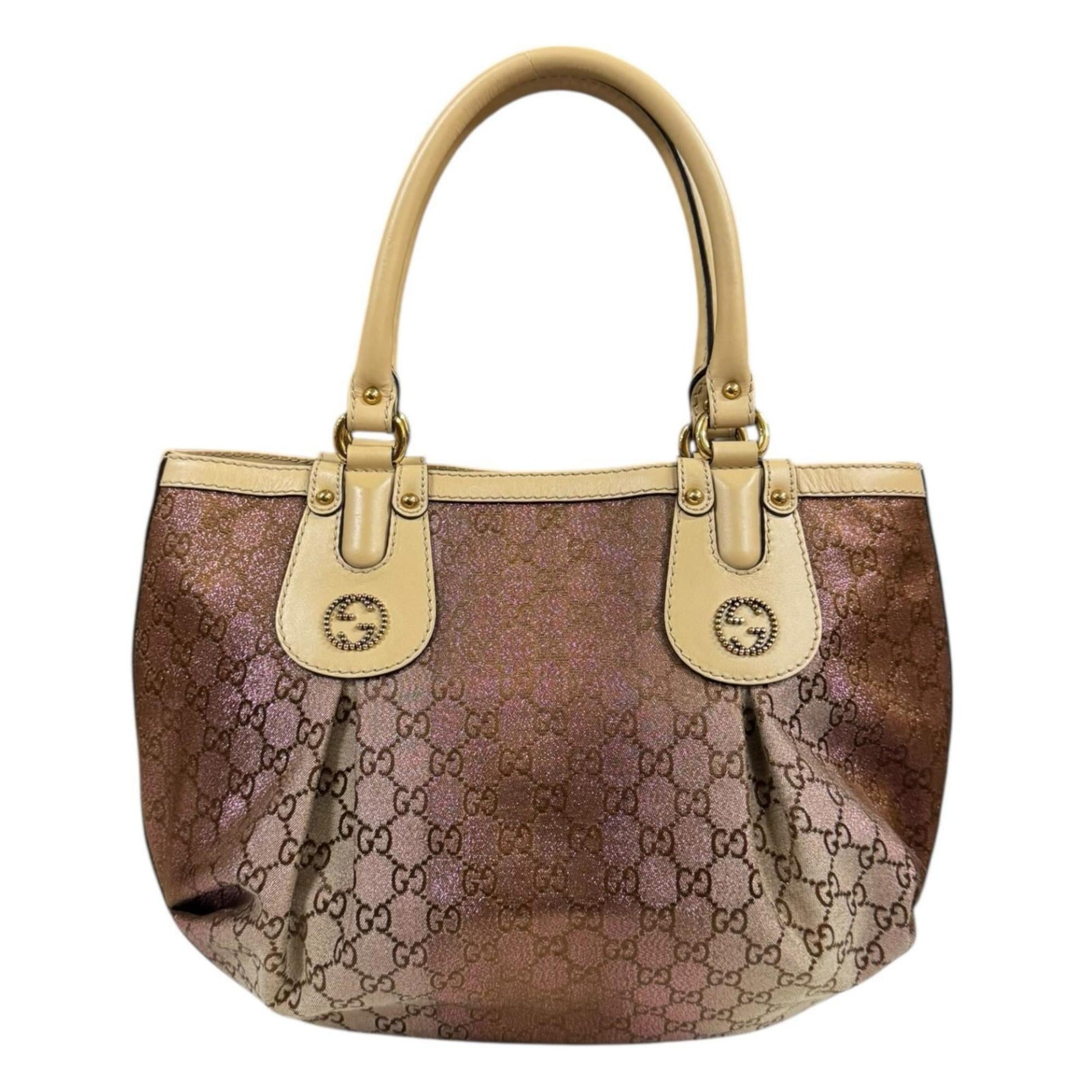 Gucci Beige Gg Canvas Handbag