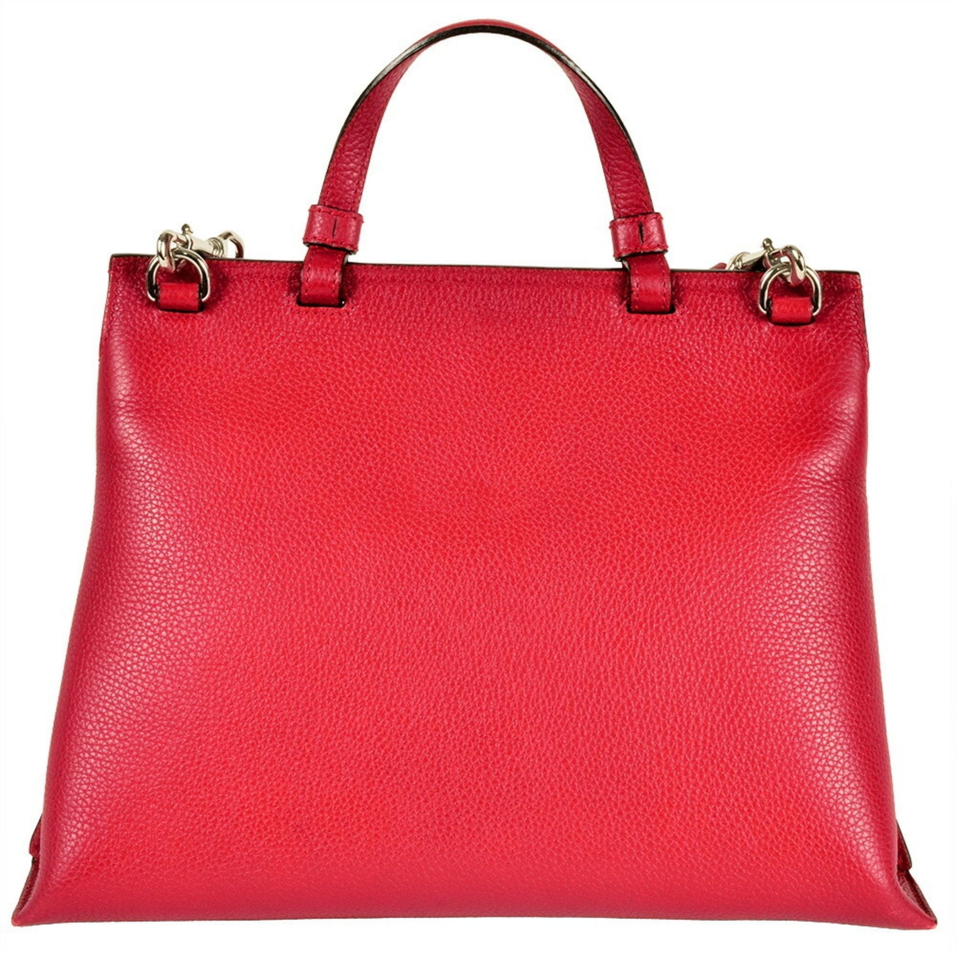 Gucci Daily Red Color Leather Bamboo Handbag
