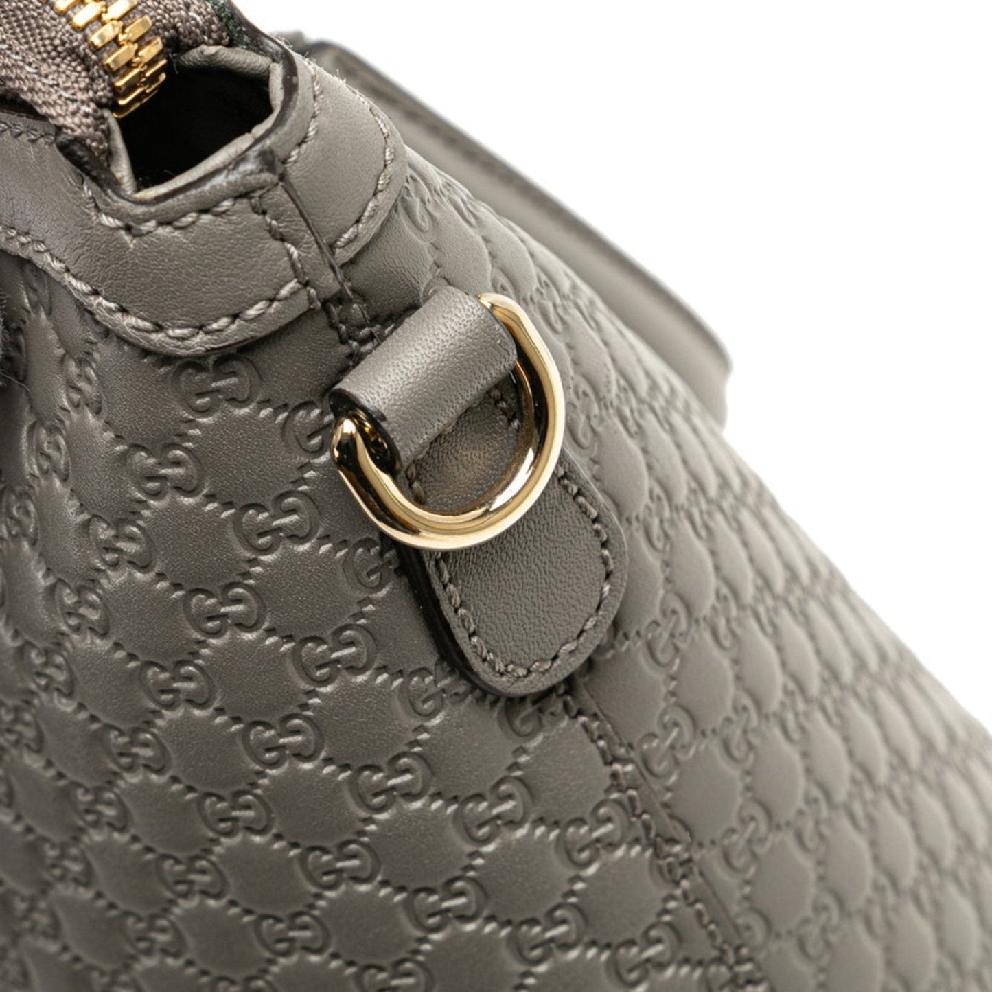 Gucci Gray Leather Shoulder Bag Tote Bag