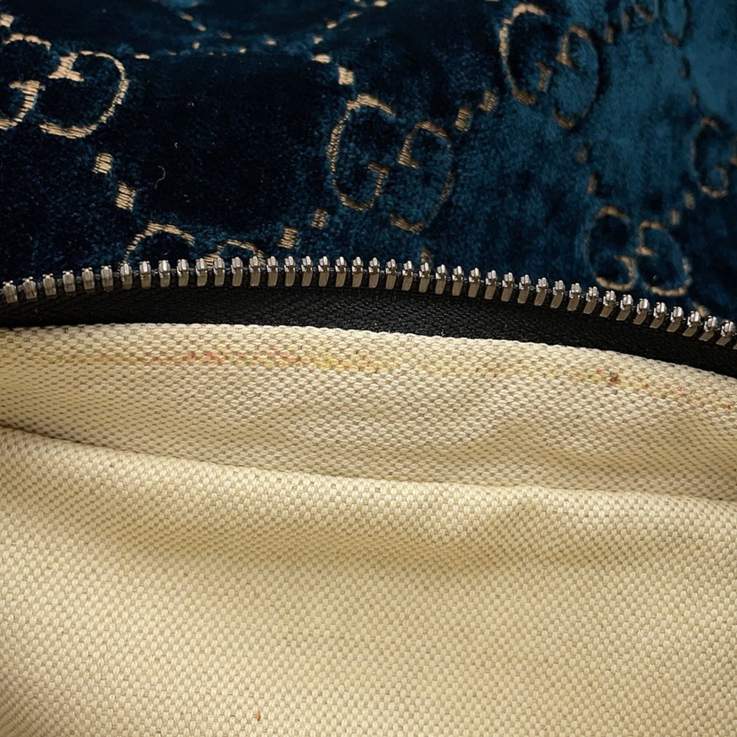 Gucci Blue Velvet Backpack