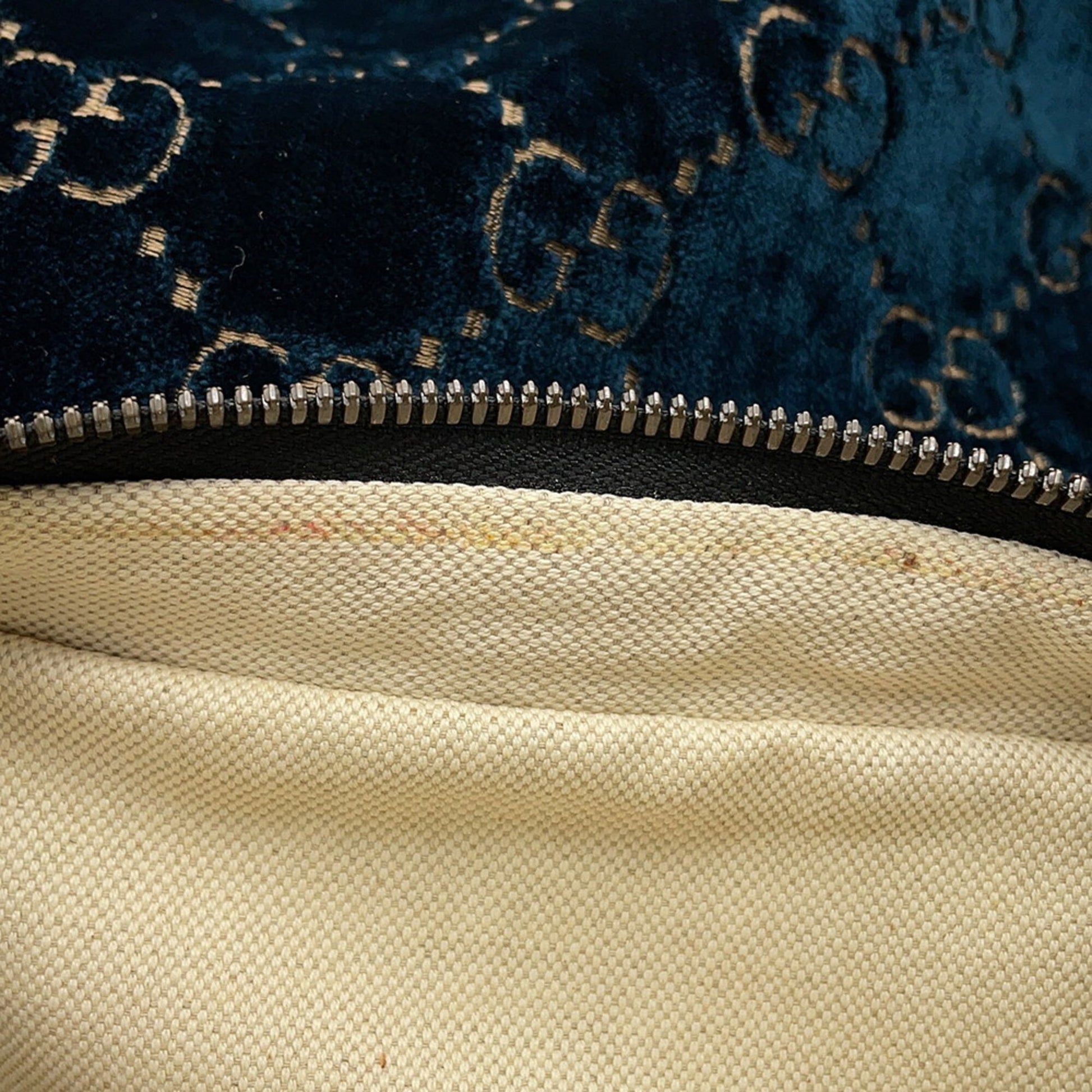 Gucci Blue Velvet Backpack