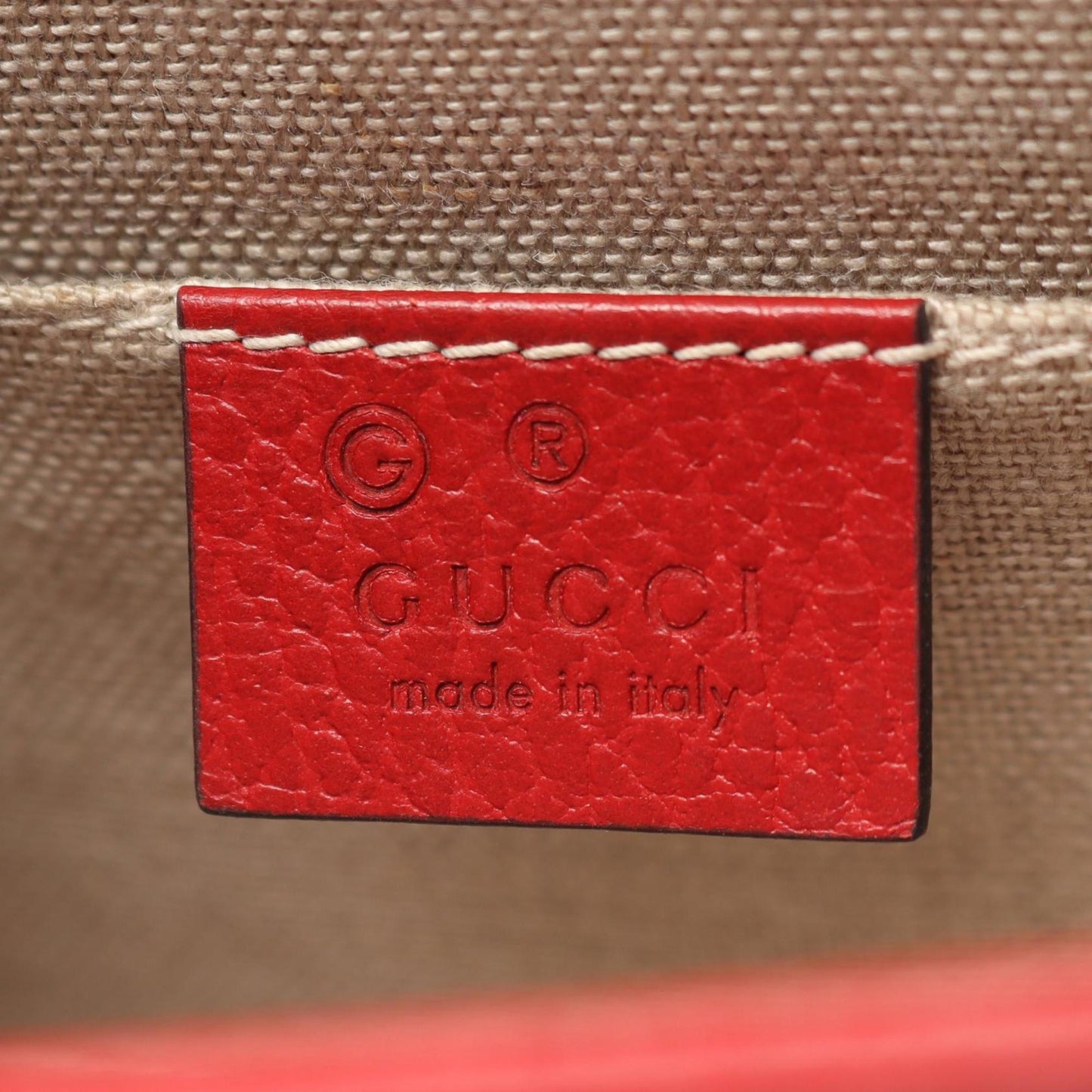Gucci Red Color Leather Shoulder Bag