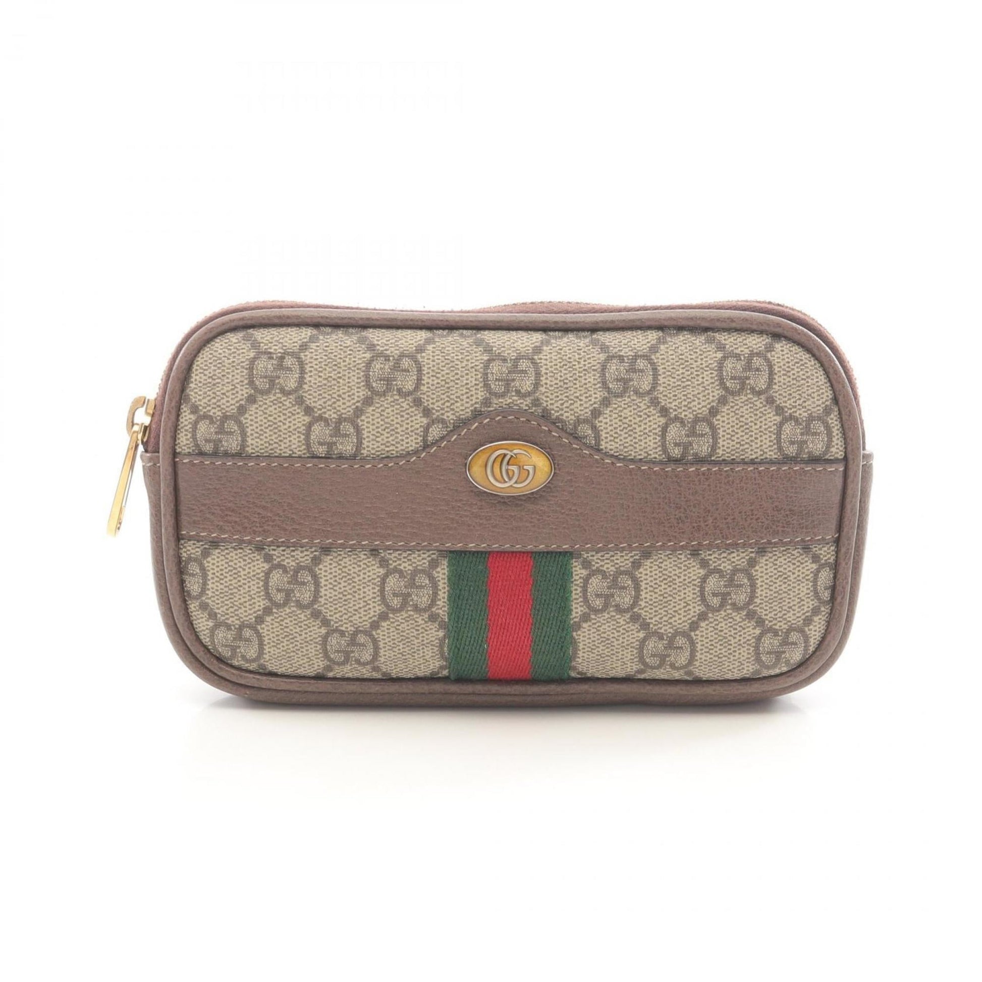 Gucci Beige Brown Gg Supreme Leather Fanny Pack
