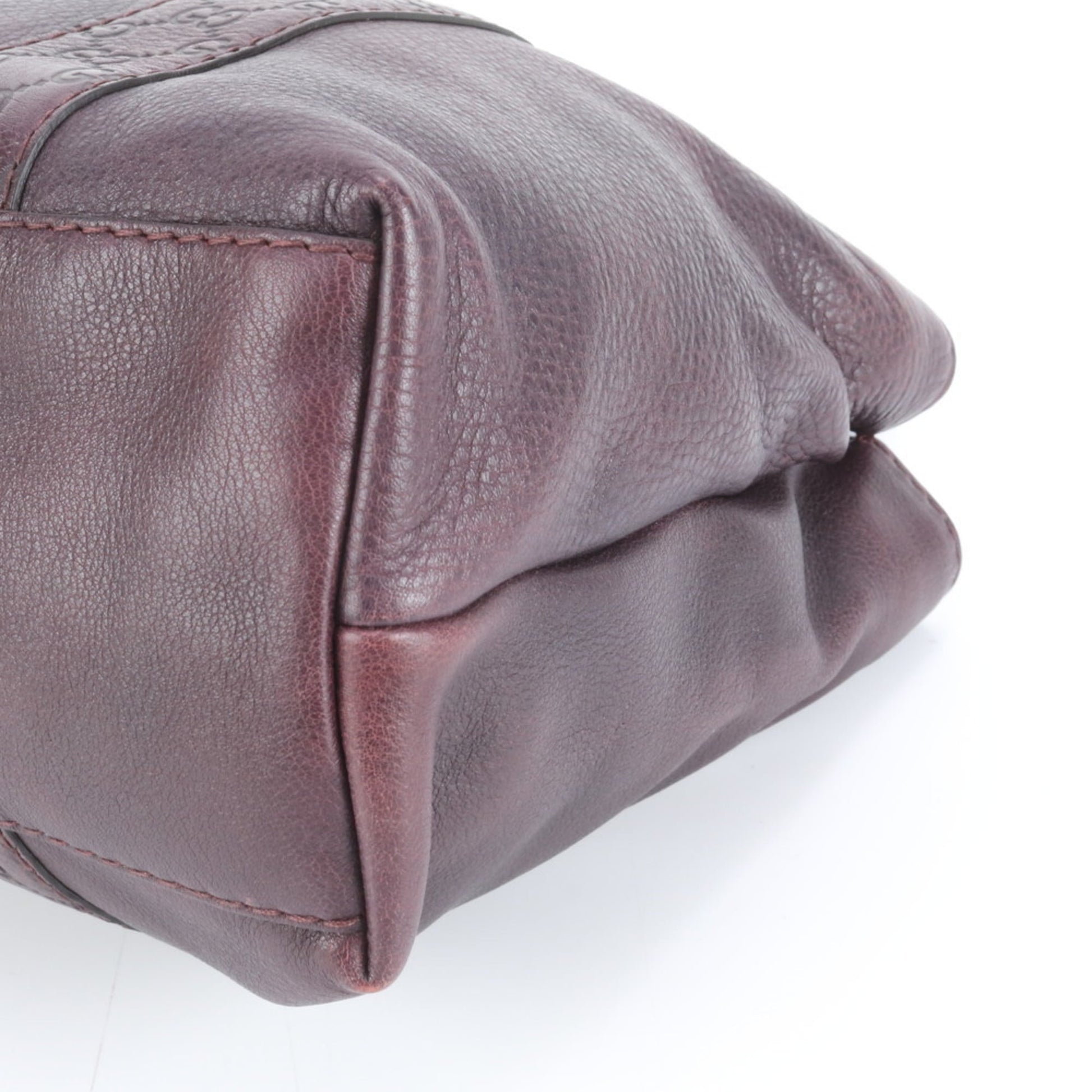 Gucci Purple Leather Tote Bag
