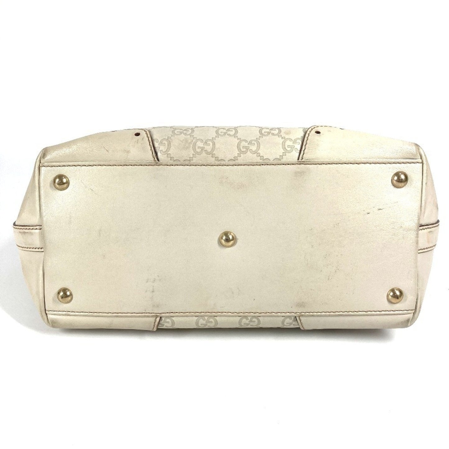 Gucci Off-White Leather Shoulder Bag Tote Bag