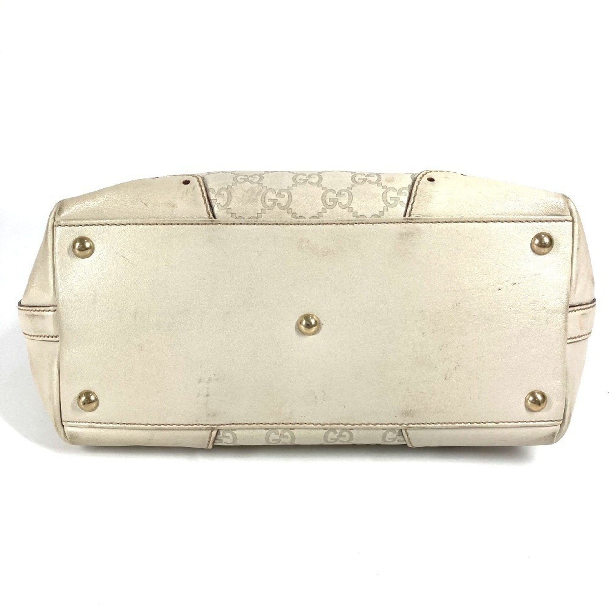 Gucci Off-White Leather Shoulder Bag Tote Bag