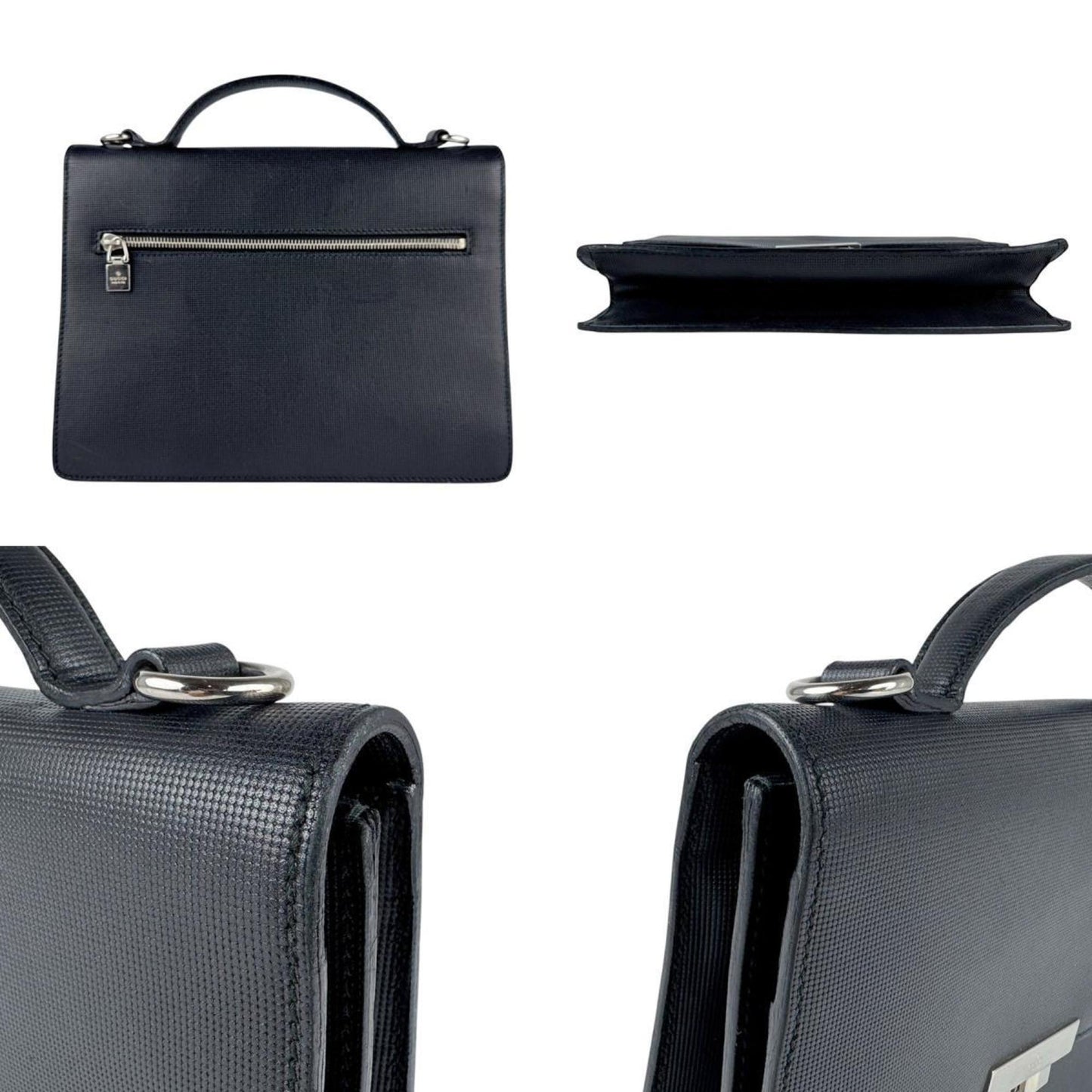 Gucci Black Leather Handbag Shoulder Bag