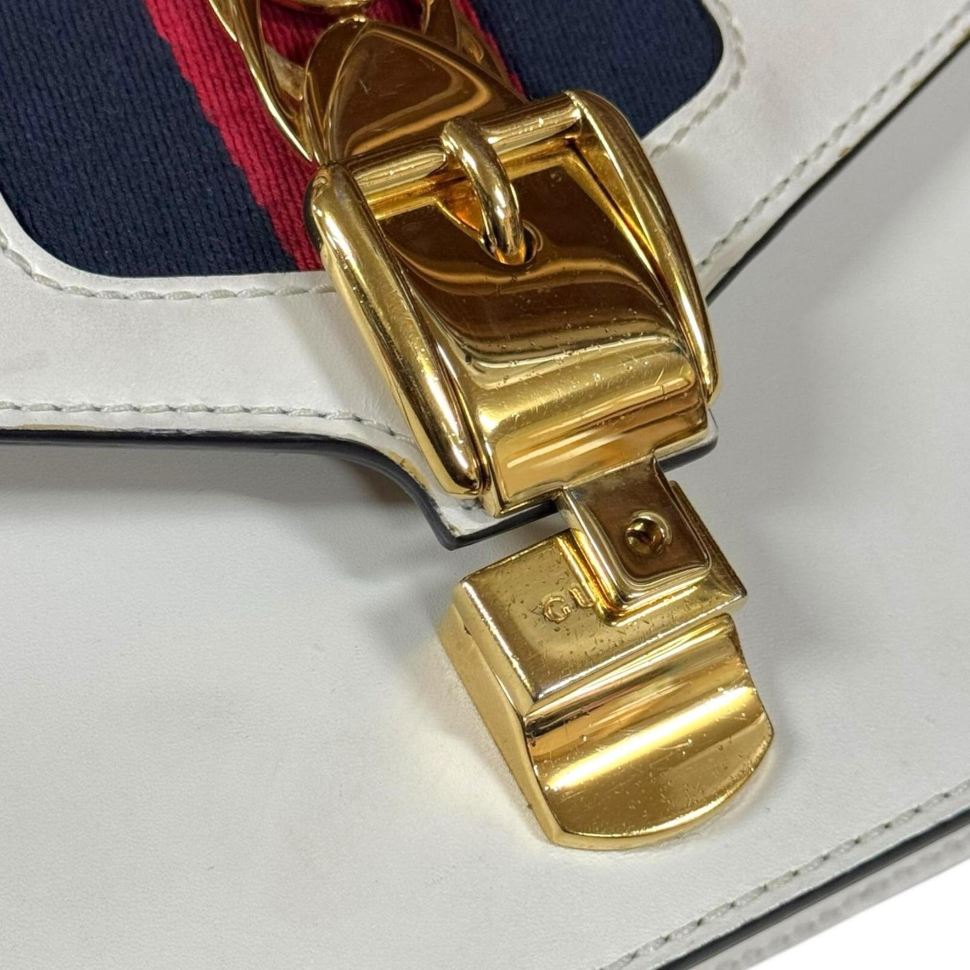 Gucci Ivory White Leather Shoulder Bag