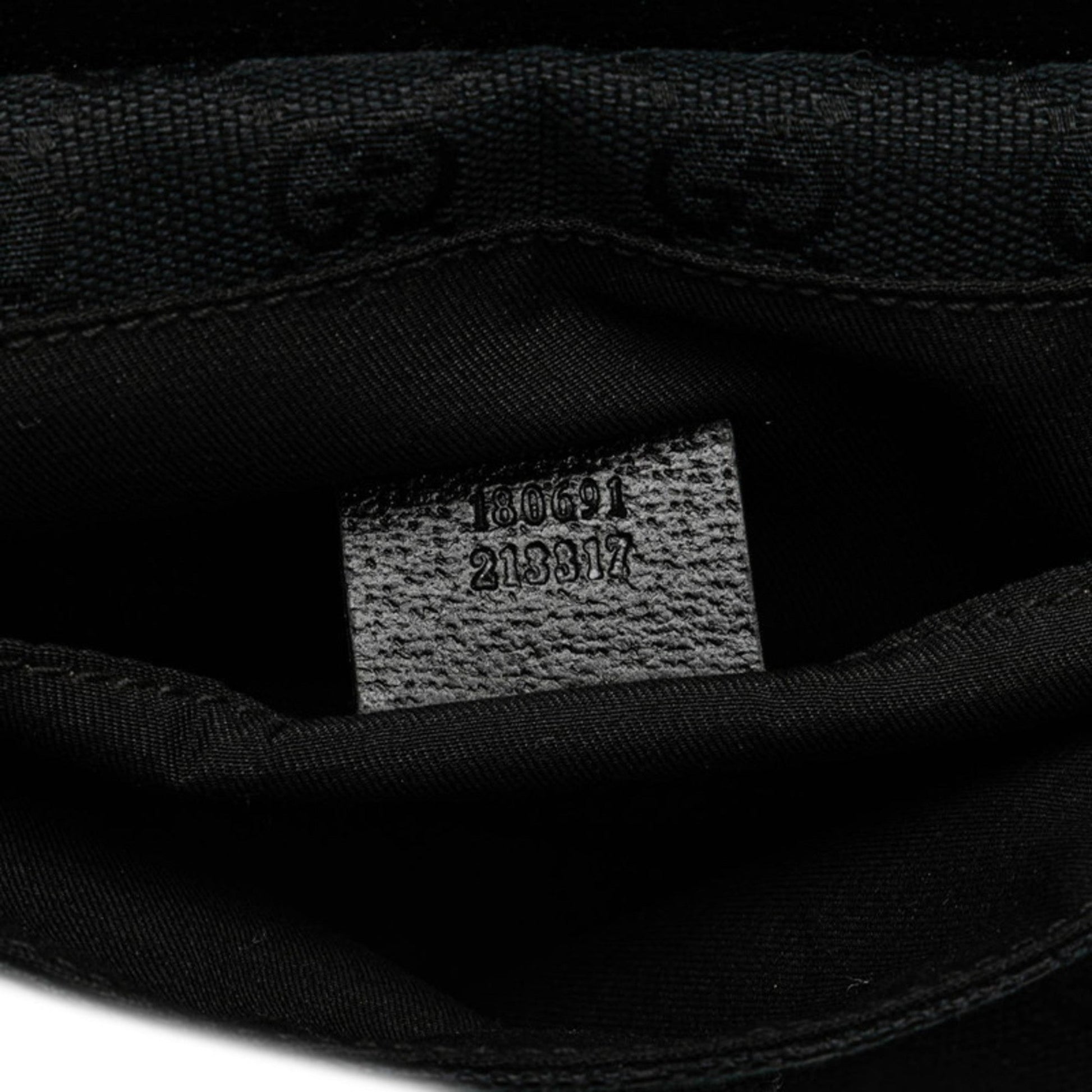 Gucci Black Canvas Leather Fanny Pack