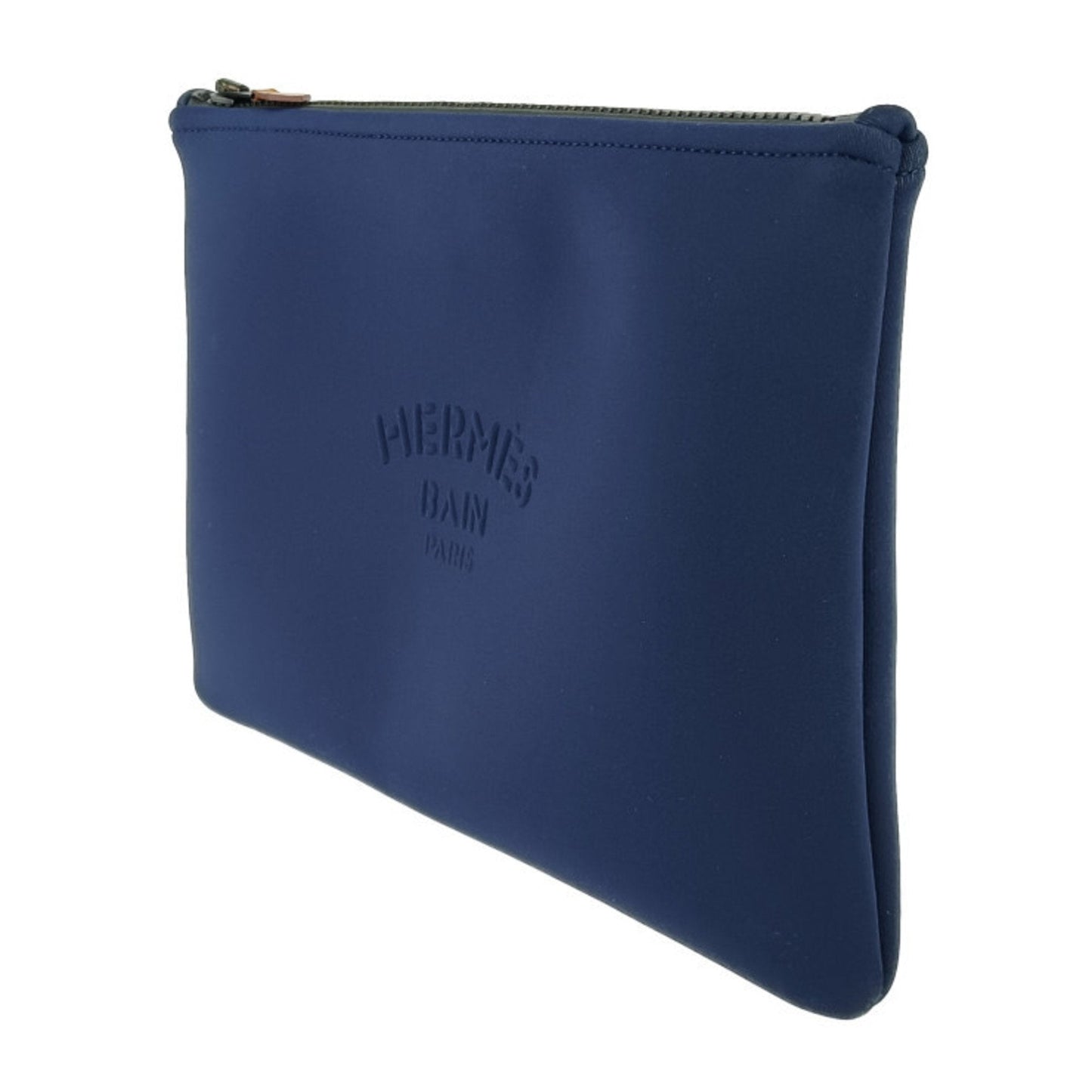 Hermes Polyamide Clutch Bag Pouch Navy