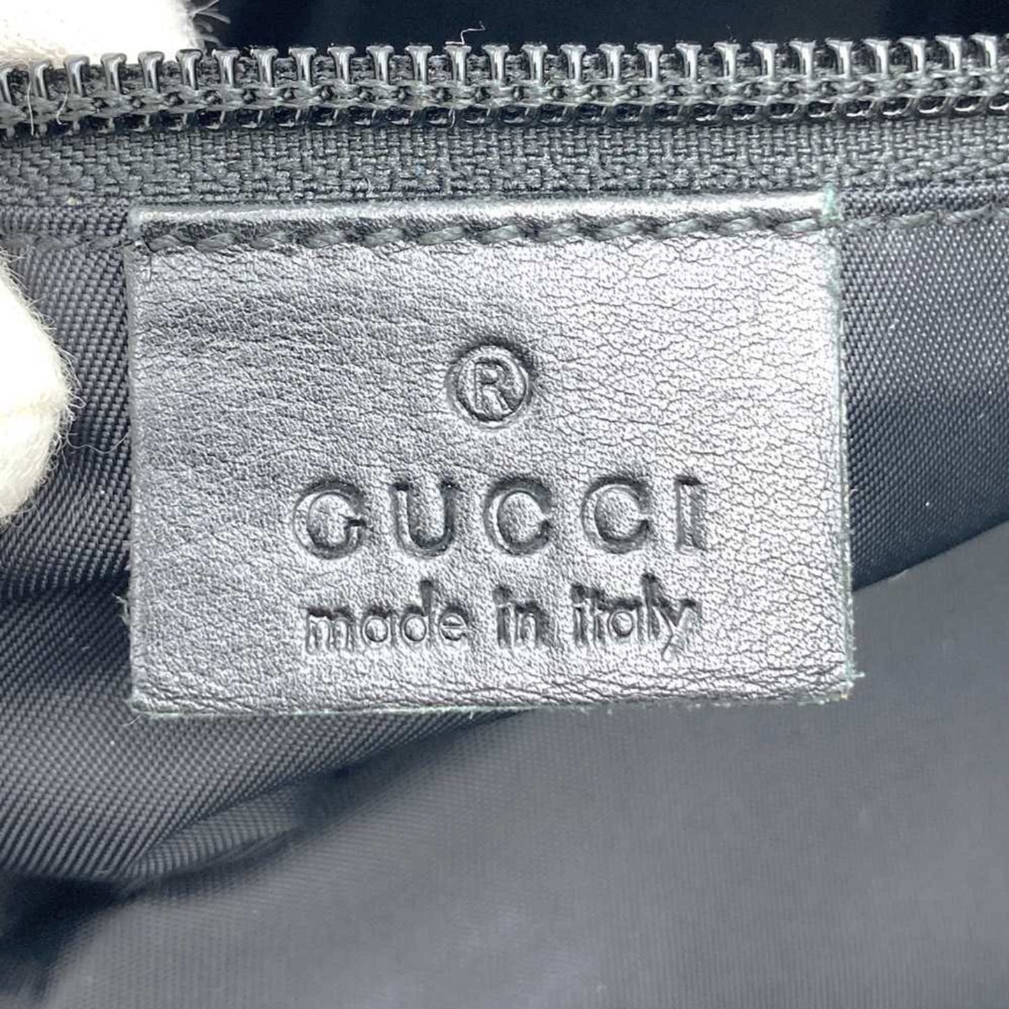 Gucci Black Nylon Leather Shoulder Bag