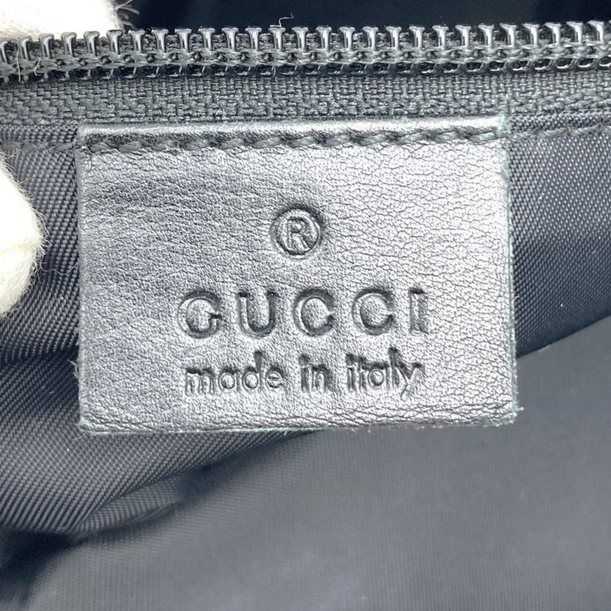 Gucci Black Nylon Leather Shoulder Bag