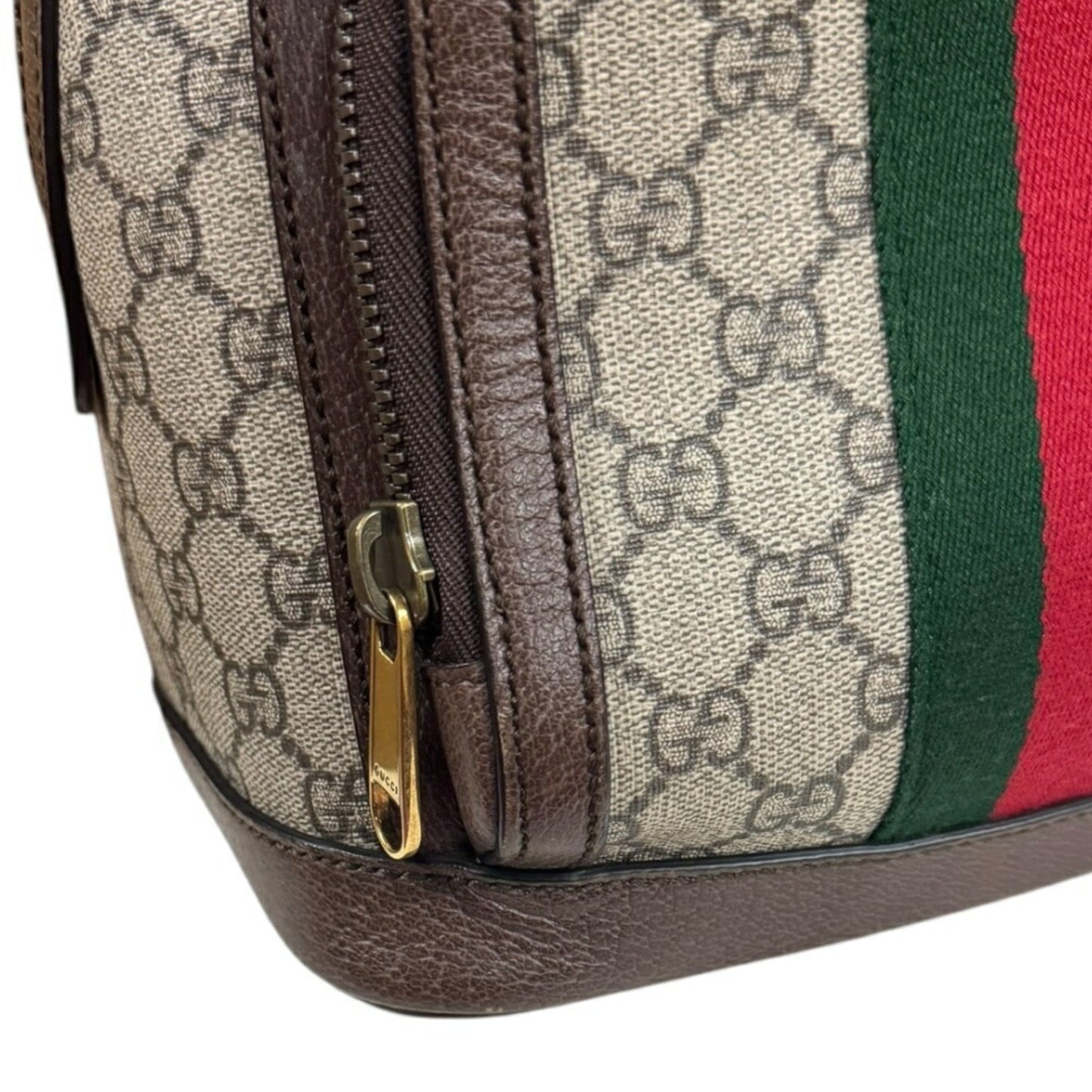 Gucci Beige Brown Gg Supreme Canvas Backpack