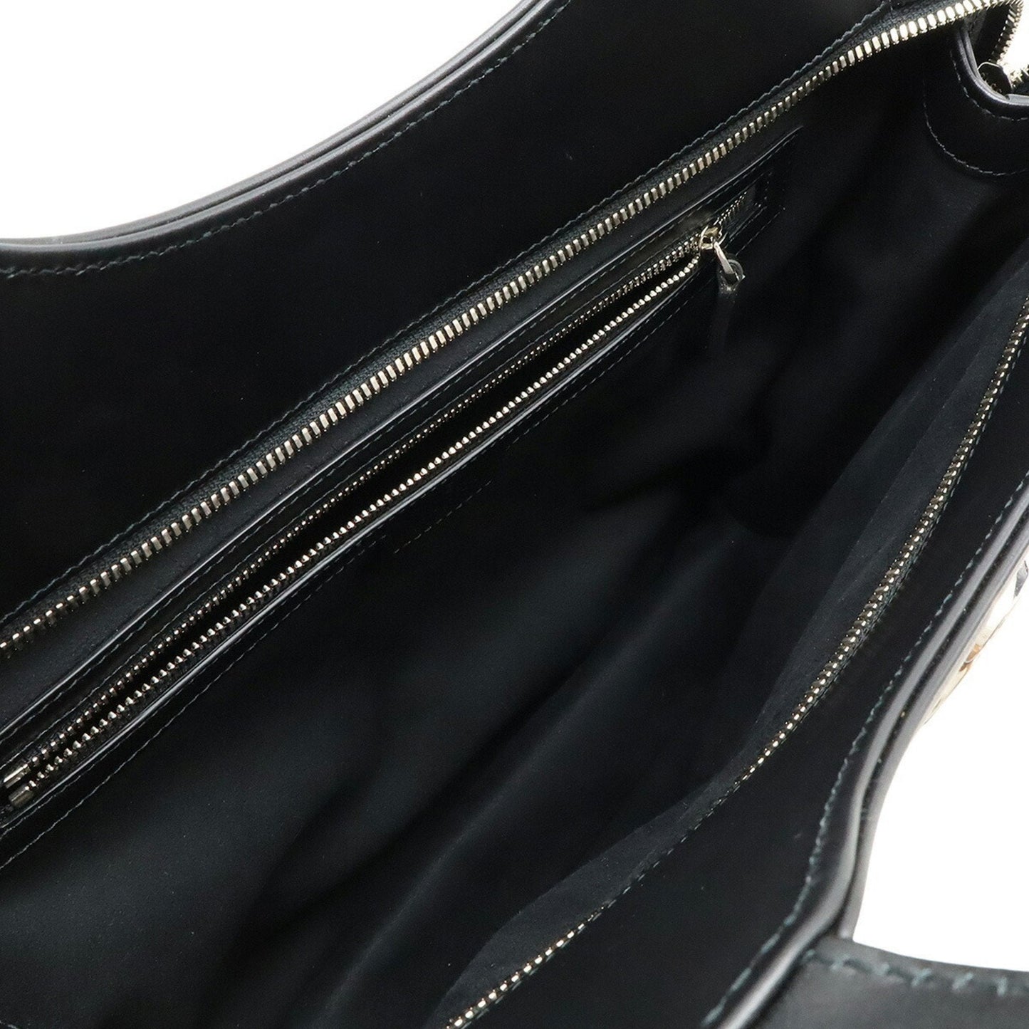 Gucci Black Leather Handbag Shoulder Bag Tote Bag