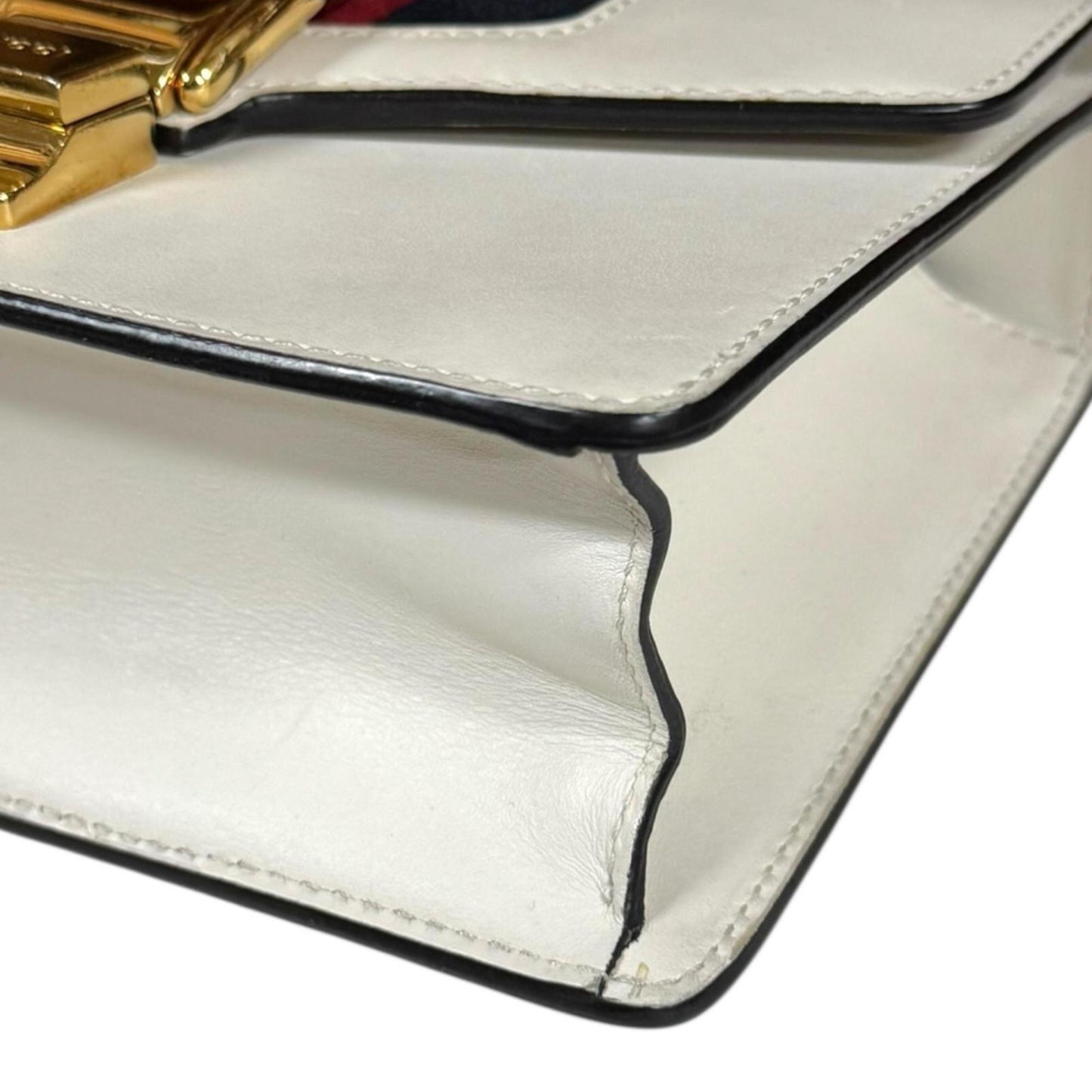 Gucci Ivory White Leather Shoulder Bag