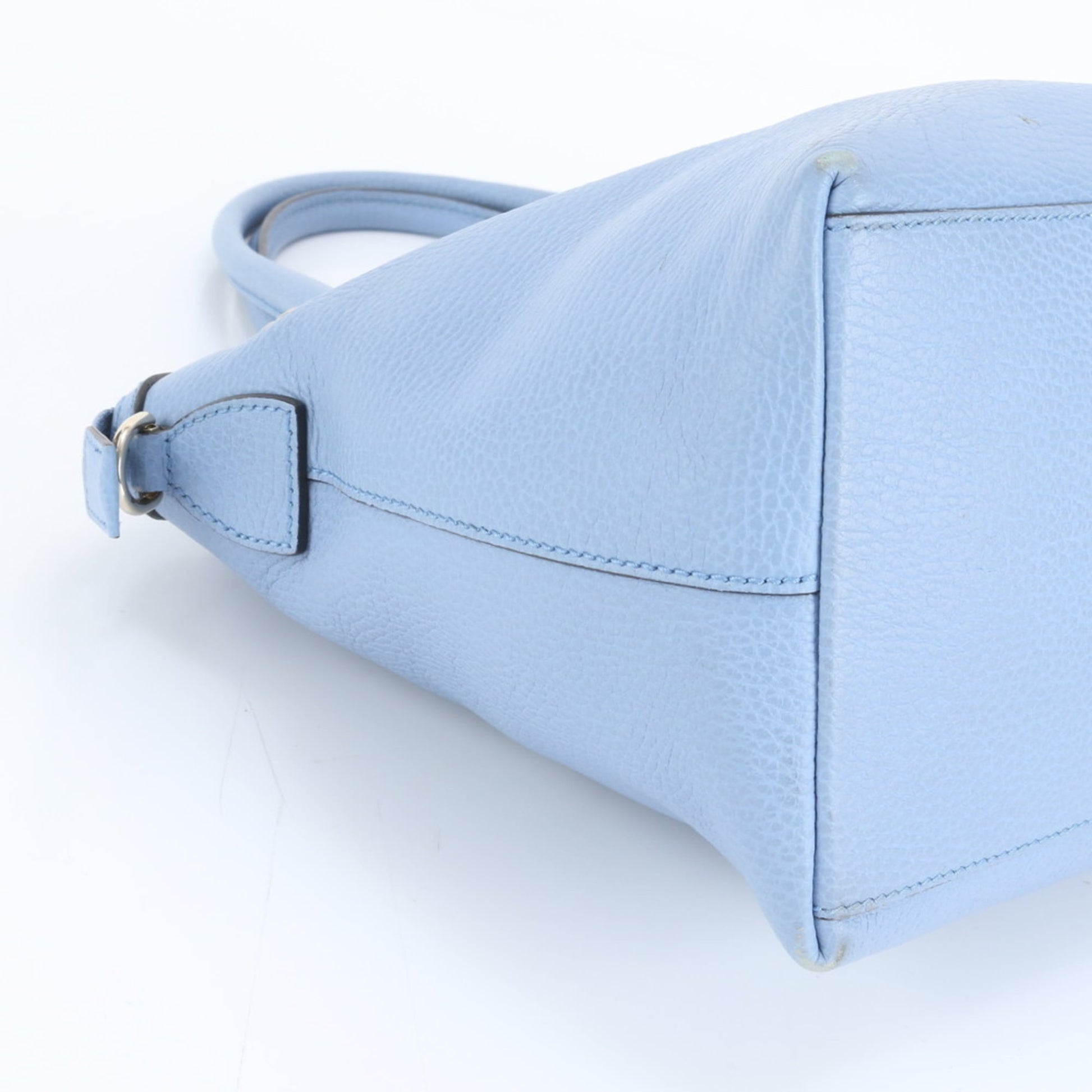 Gucci Light Blue Leather Handbag Tote Bag
