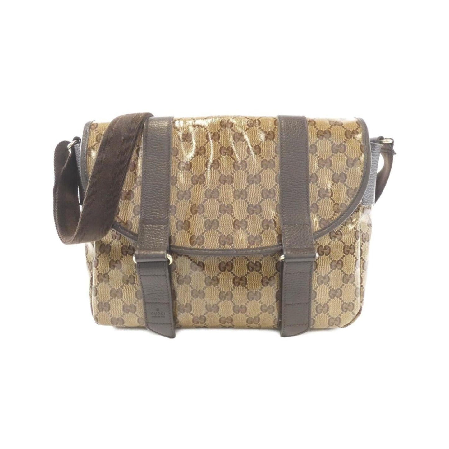 Gucci Beige Brown Gg Crystal Shoulder Bag