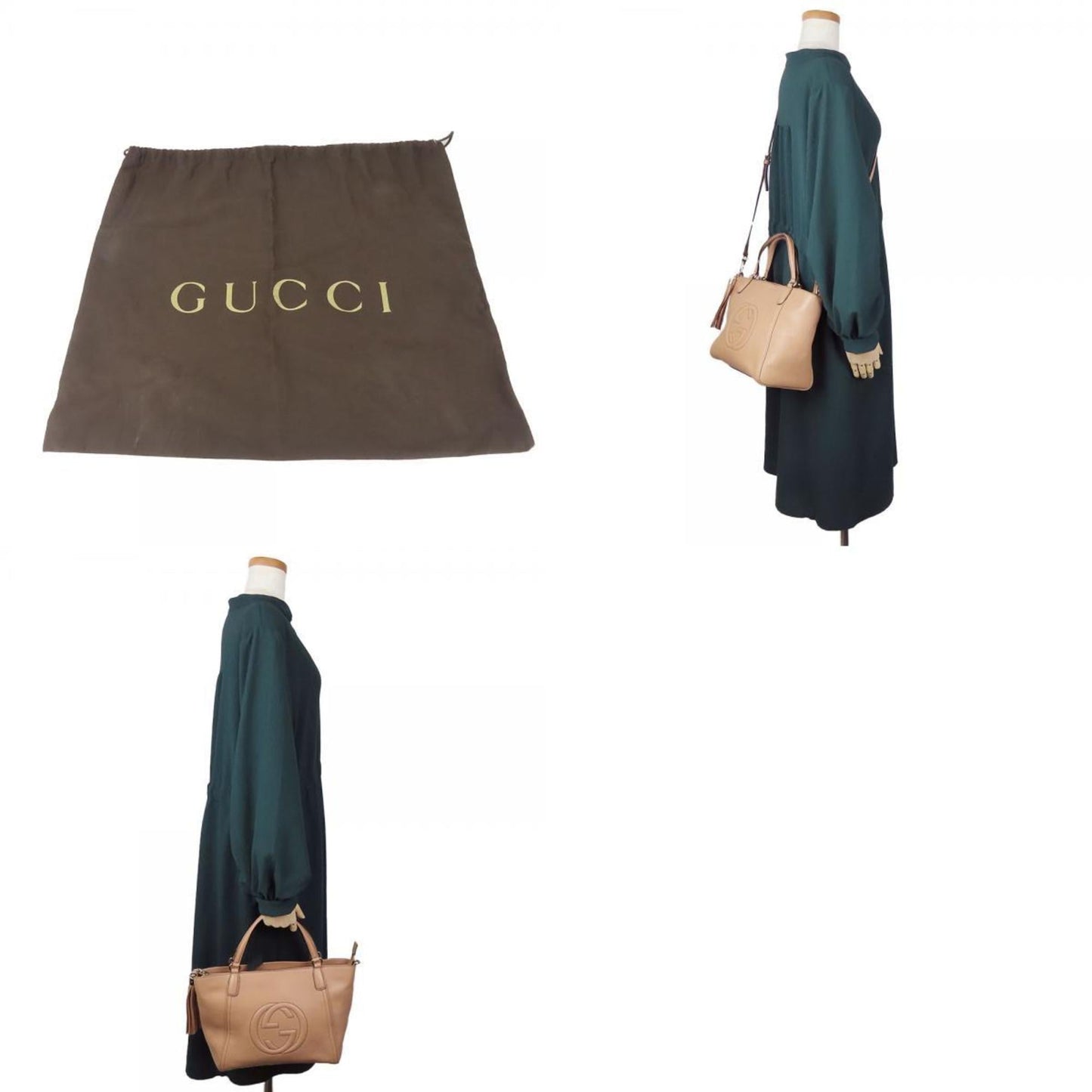 Gucci Beige Leather Handbag Shoulder Bag
