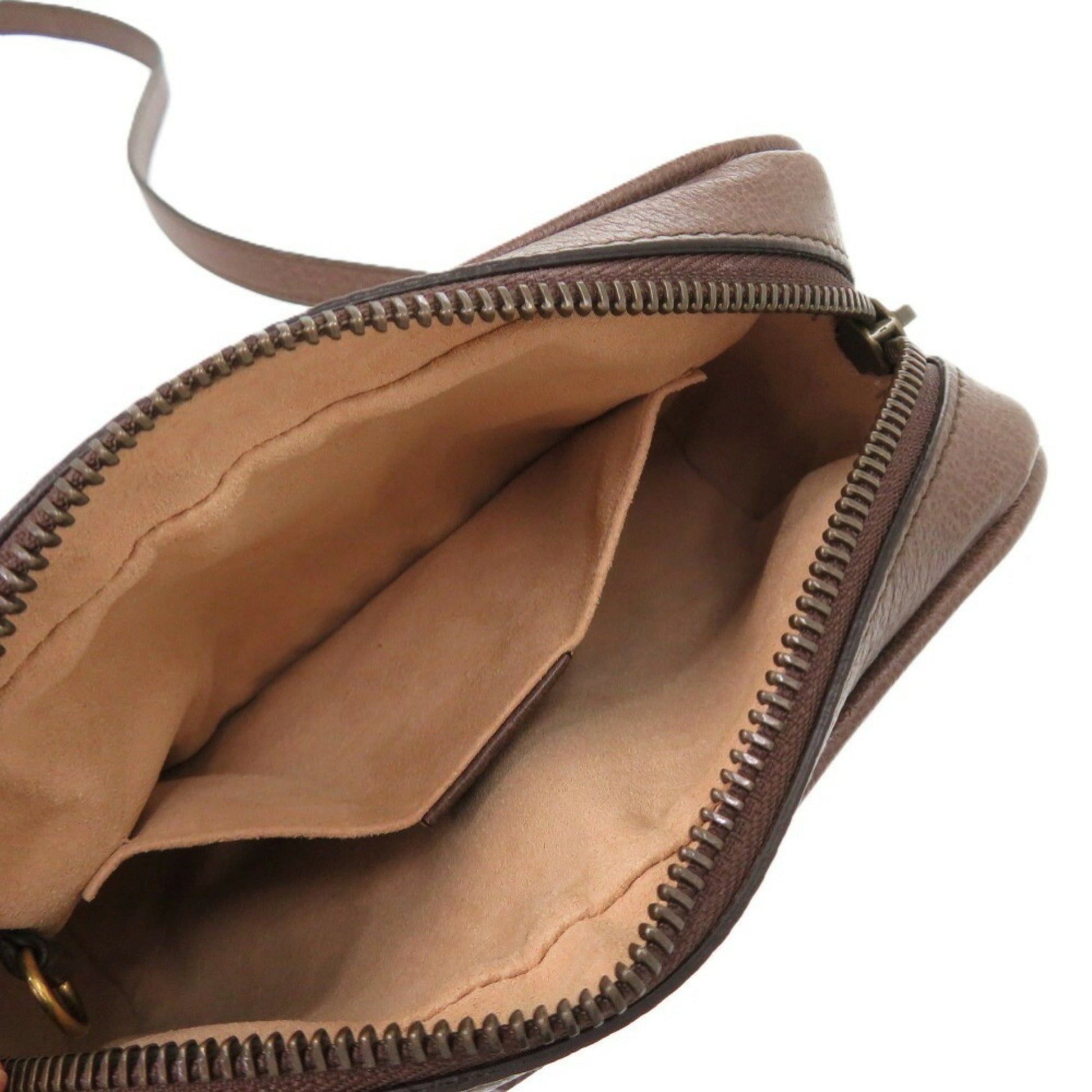 Gucci Brown Orange Gg Supreme Pvc Leather Shoulder Bag