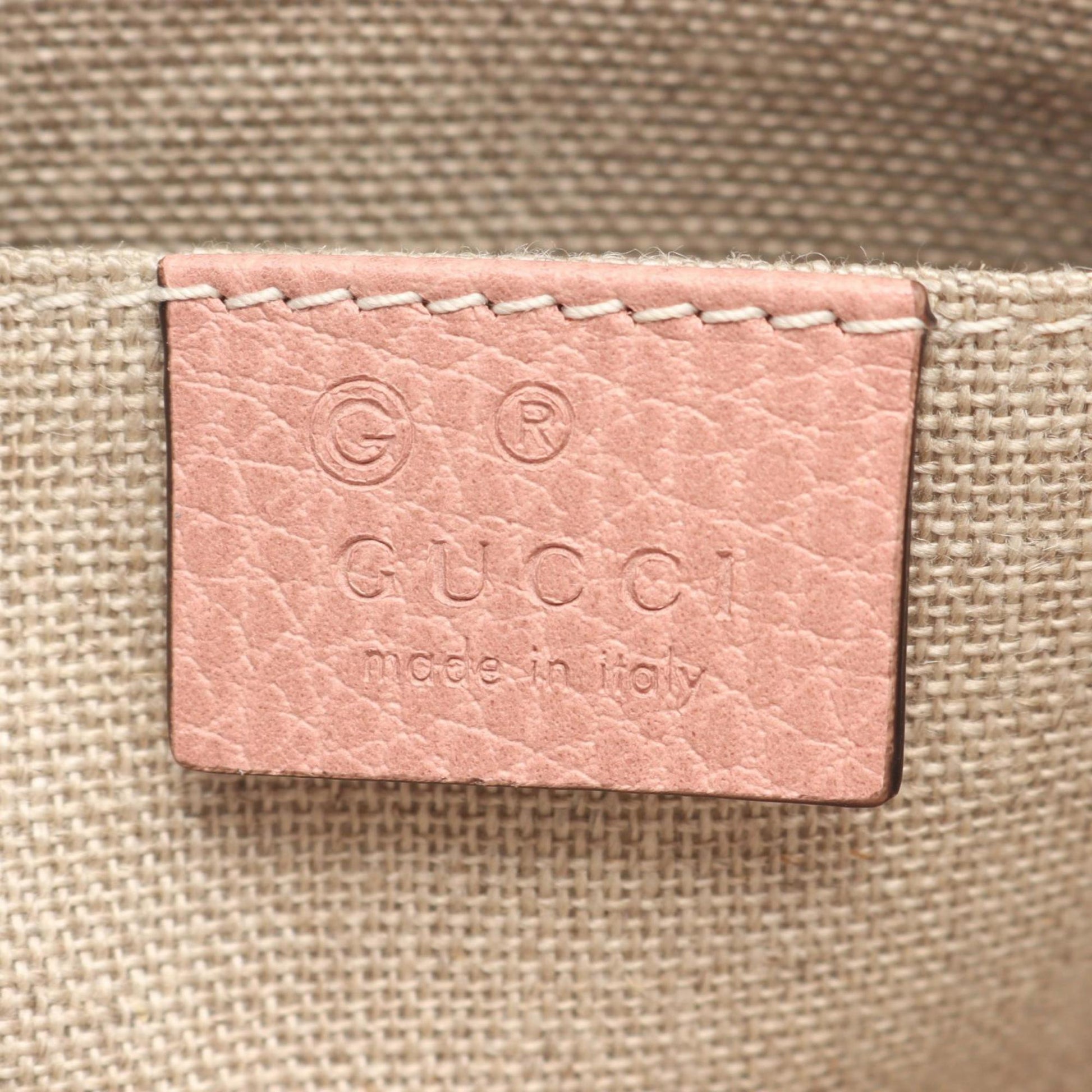 Gucci Pink Leather Clutch Bag