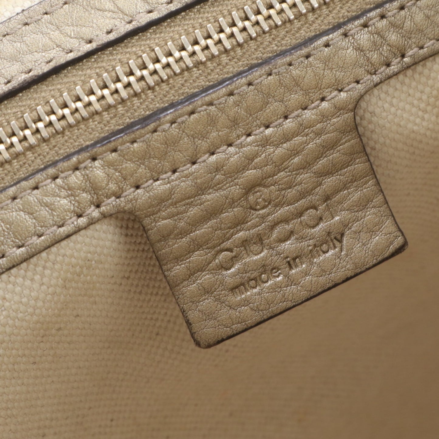 Gucci Gold Leather Shoulder Bag