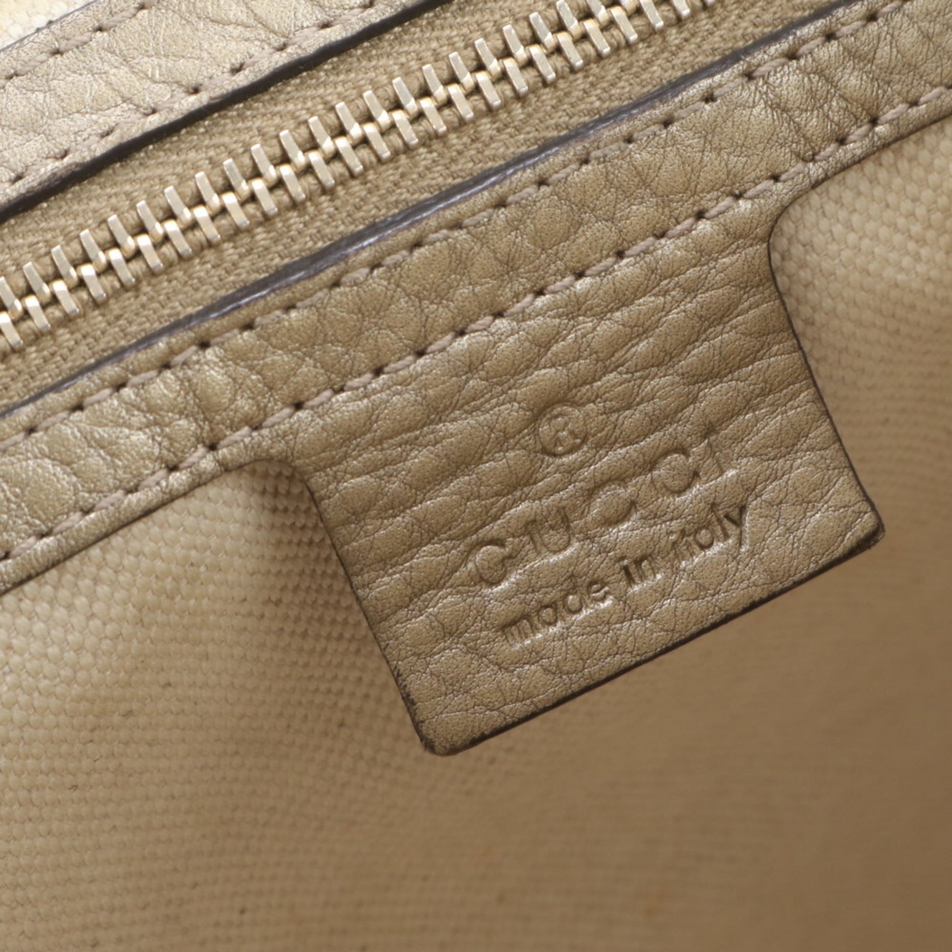 Gucci Gold Leather Shoulder Bag