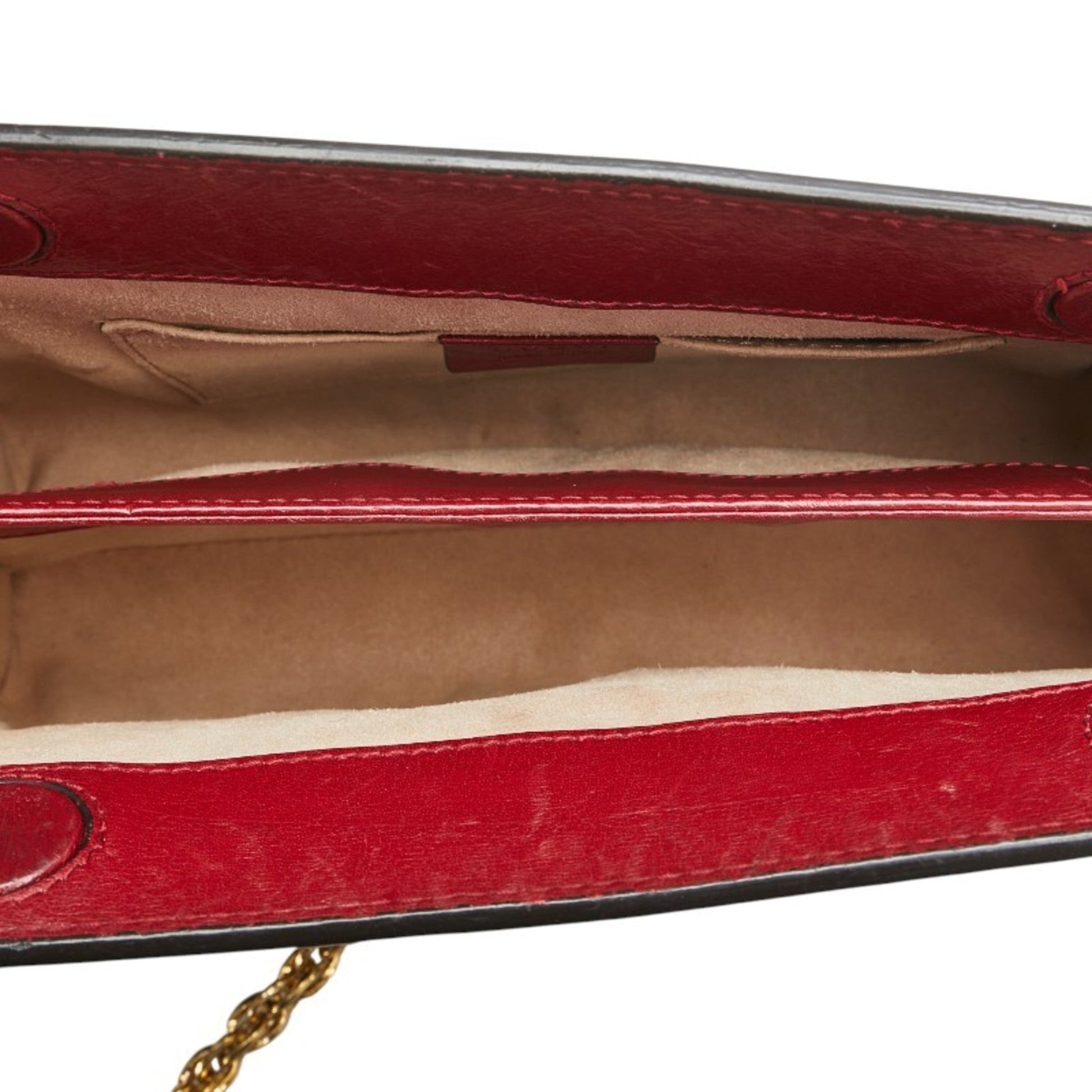 Gucci Navy Red Color Leather Suede Shoulder Bag