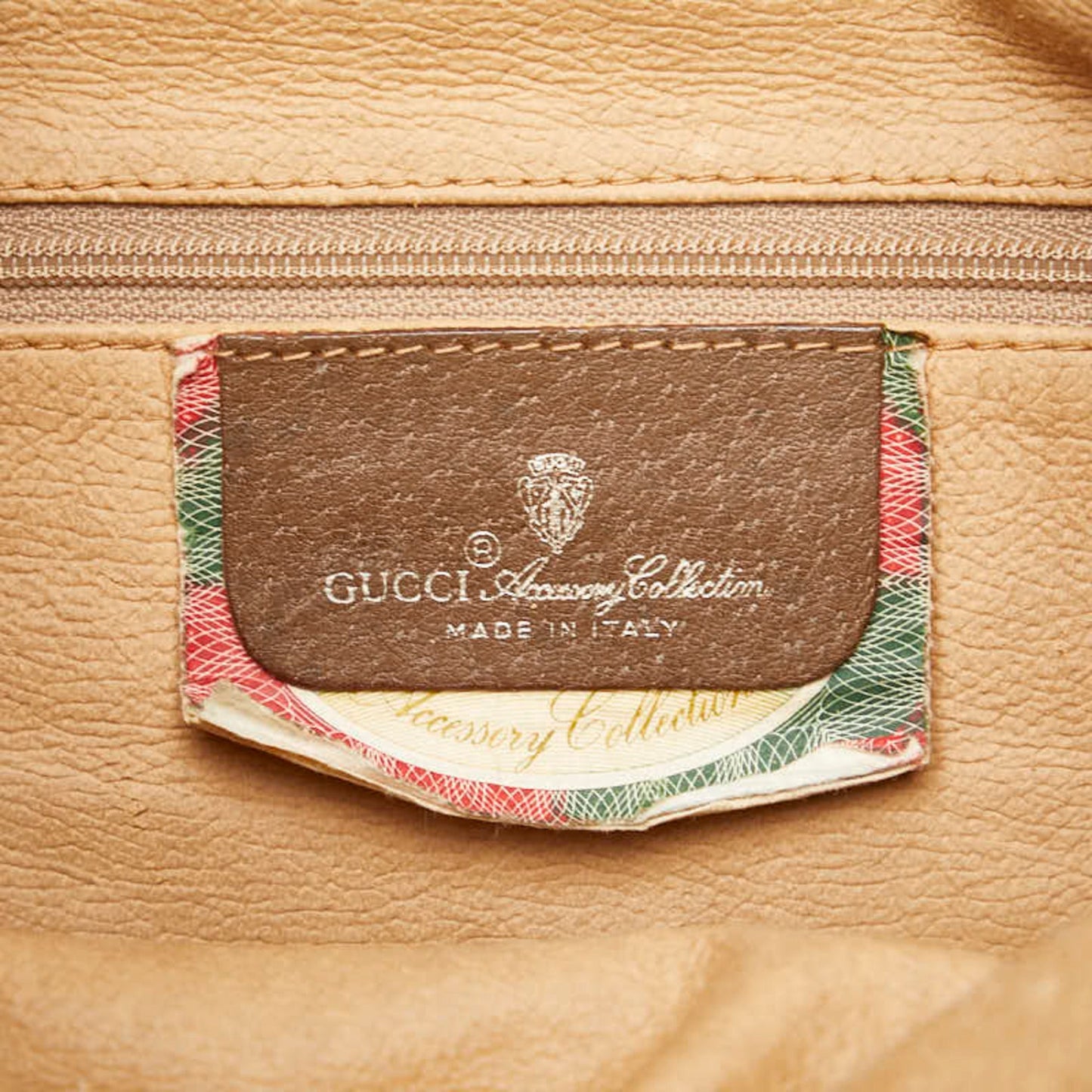 Gucci Beige Brown Pvc Leather Clutch Bag