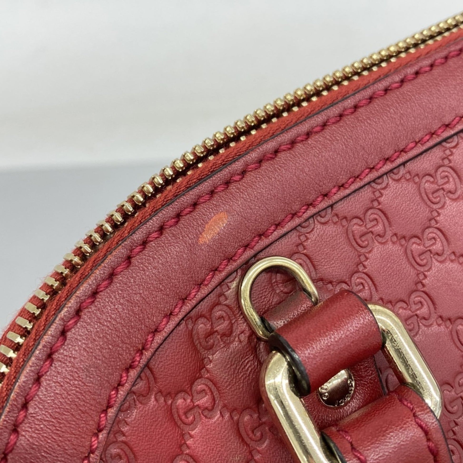 Gucci Red Color Leather Handbag