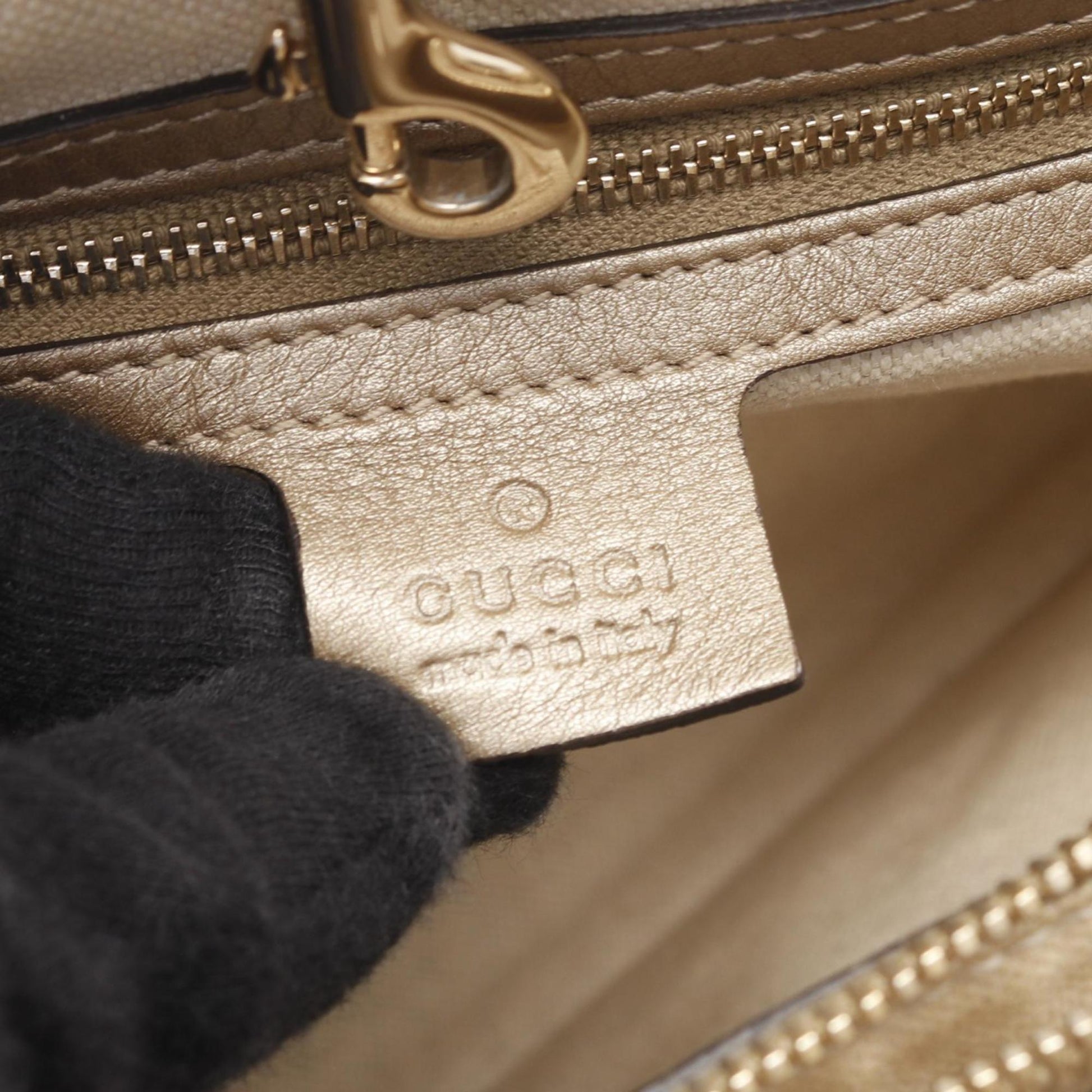 Gucci Gold Leather Tote Bag