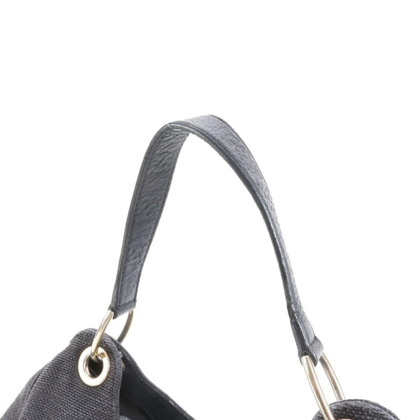 Gucci Black Leather Canvas Shoulder Bag