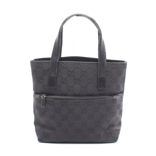 Gucci Gg Canvas Black Gg Canvas Leather Handbag