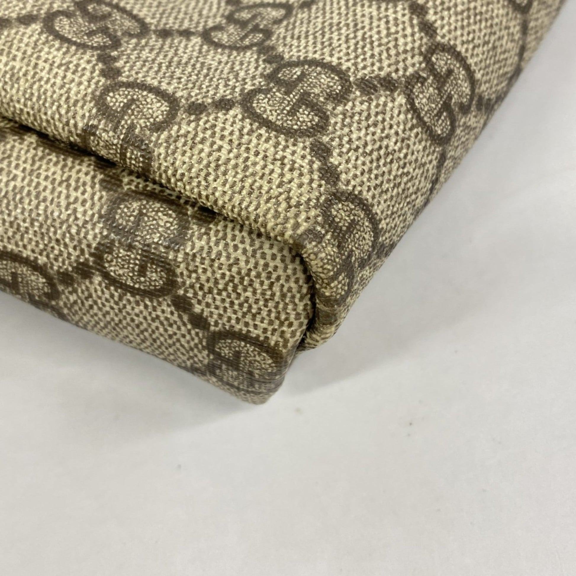 Gucci Beige Brown Pvc Shoulder Bag
