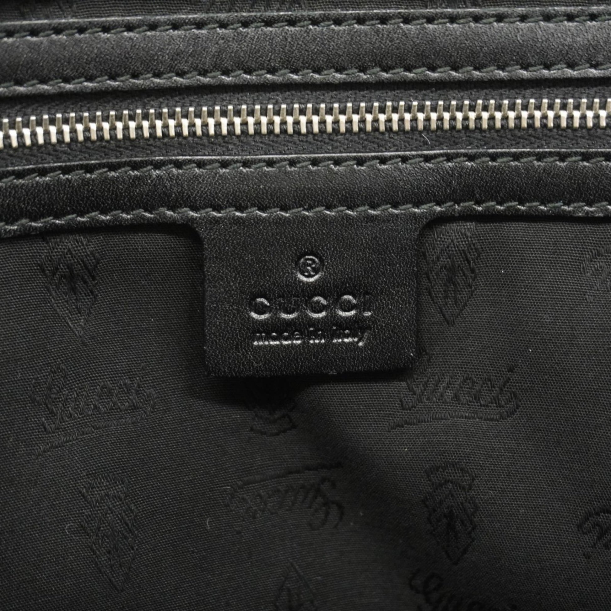Gucci Black Brown Canvas Tote Bag