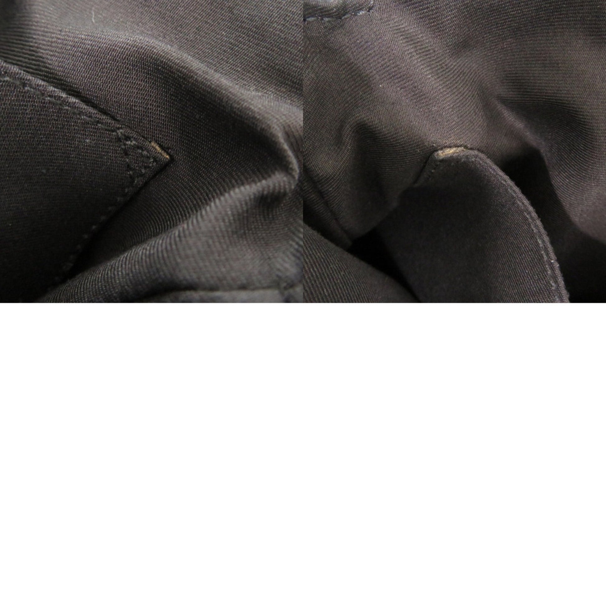 Gucci Gg Canvas Black Gg Canvas Leather Shoulder Bag